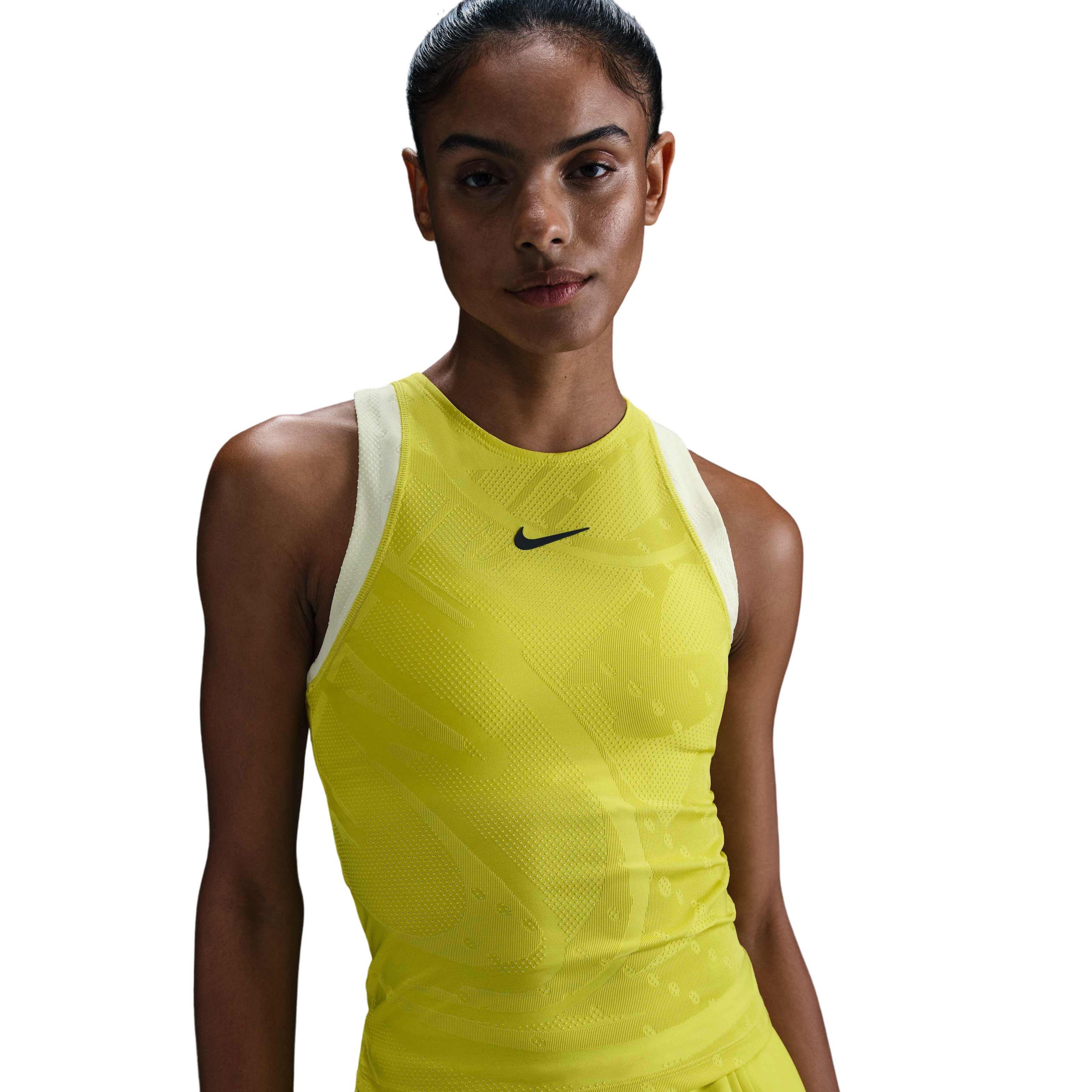 Nike Women's Court Slam Dri-FIT Tennis Tank Top -Volt Green - VOLT GREEN Thumbnail View 1