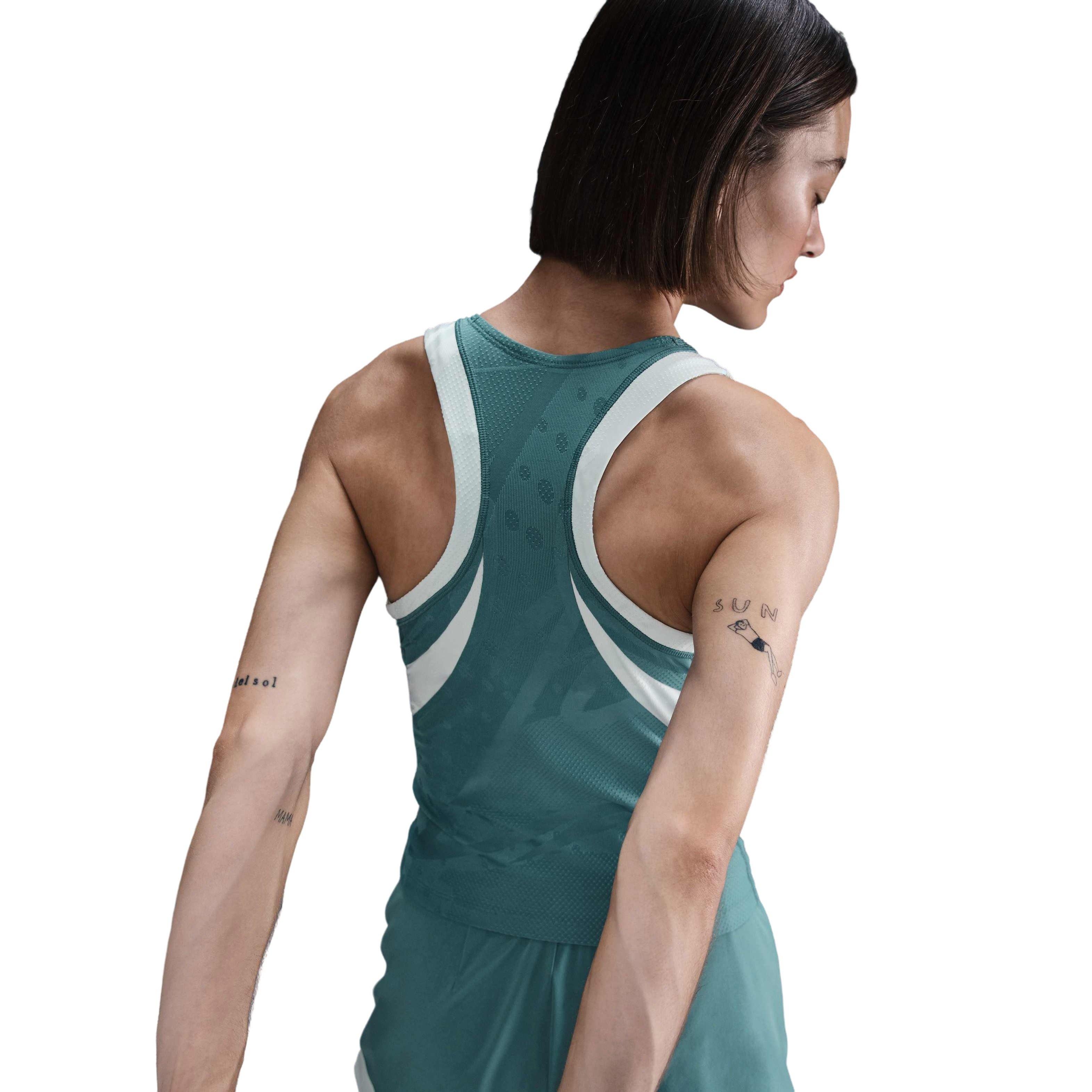 Nike Women's Court Slam Dri-FIT Tennis Tank Top -Teal - TEAL Thumbnail View 2