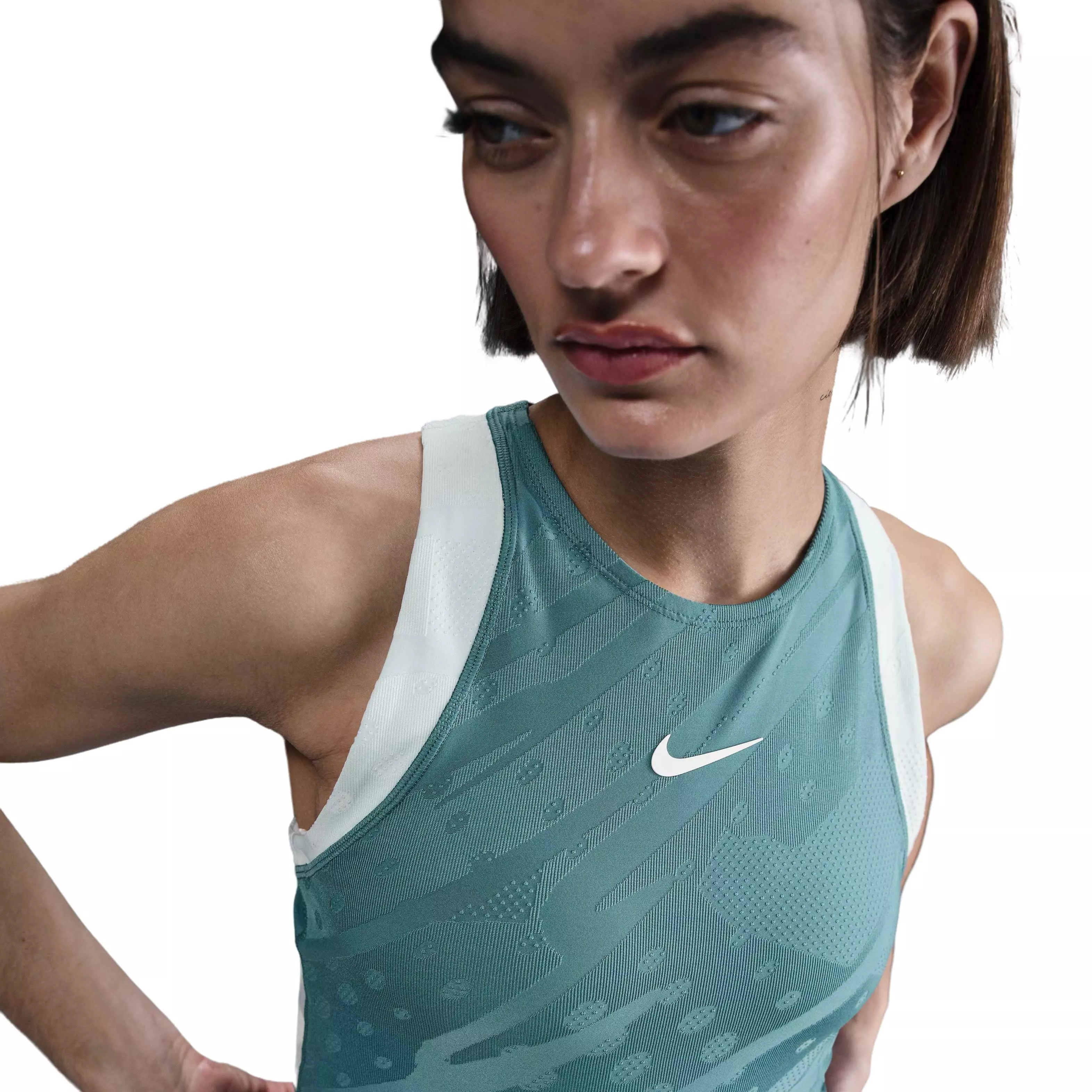 Nike Women's Court Slam Dri-FIT Tennis Tank Top -Teal - TEAL