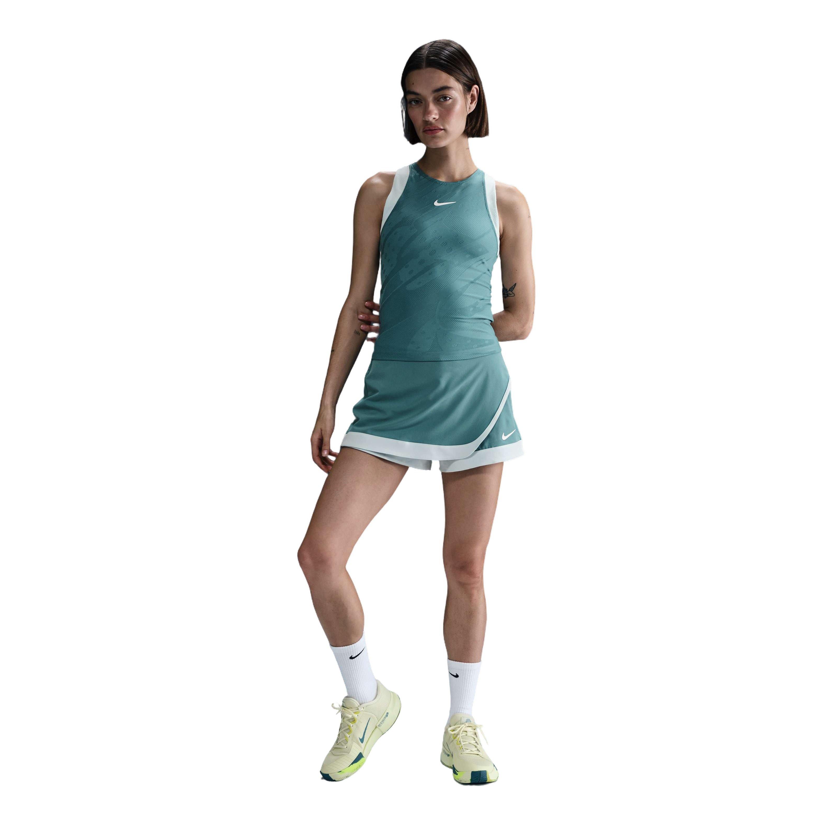 Nike Women's Court Slam Dri-FIT Tennis Tank Top -Teal - TEAL Thumbnail View 4