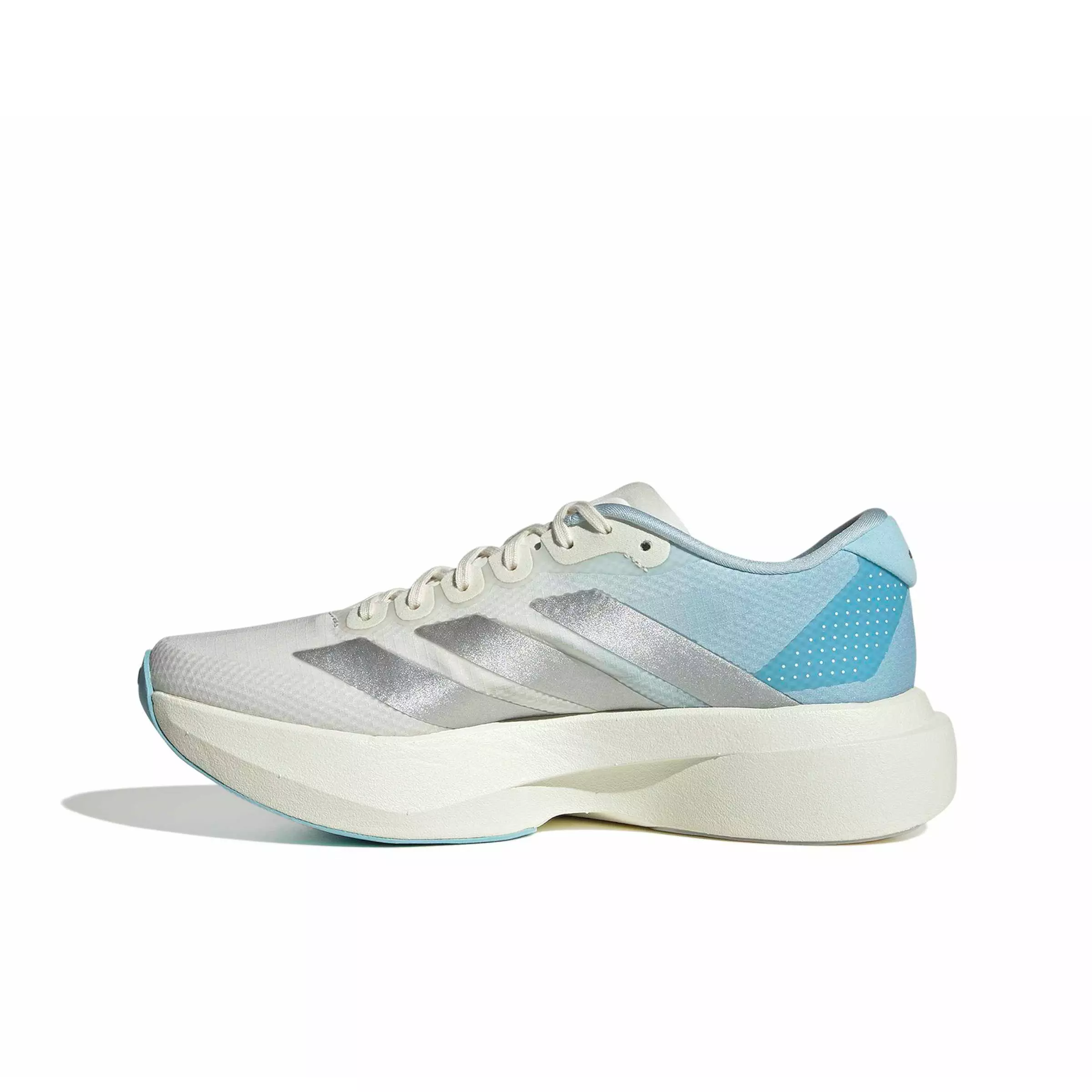 adidas Adizero EVO SL "Off White/Silver Metallic/Icey Blue" Women's Running Shoe - OFF WHITE/SILVER/BLUE
