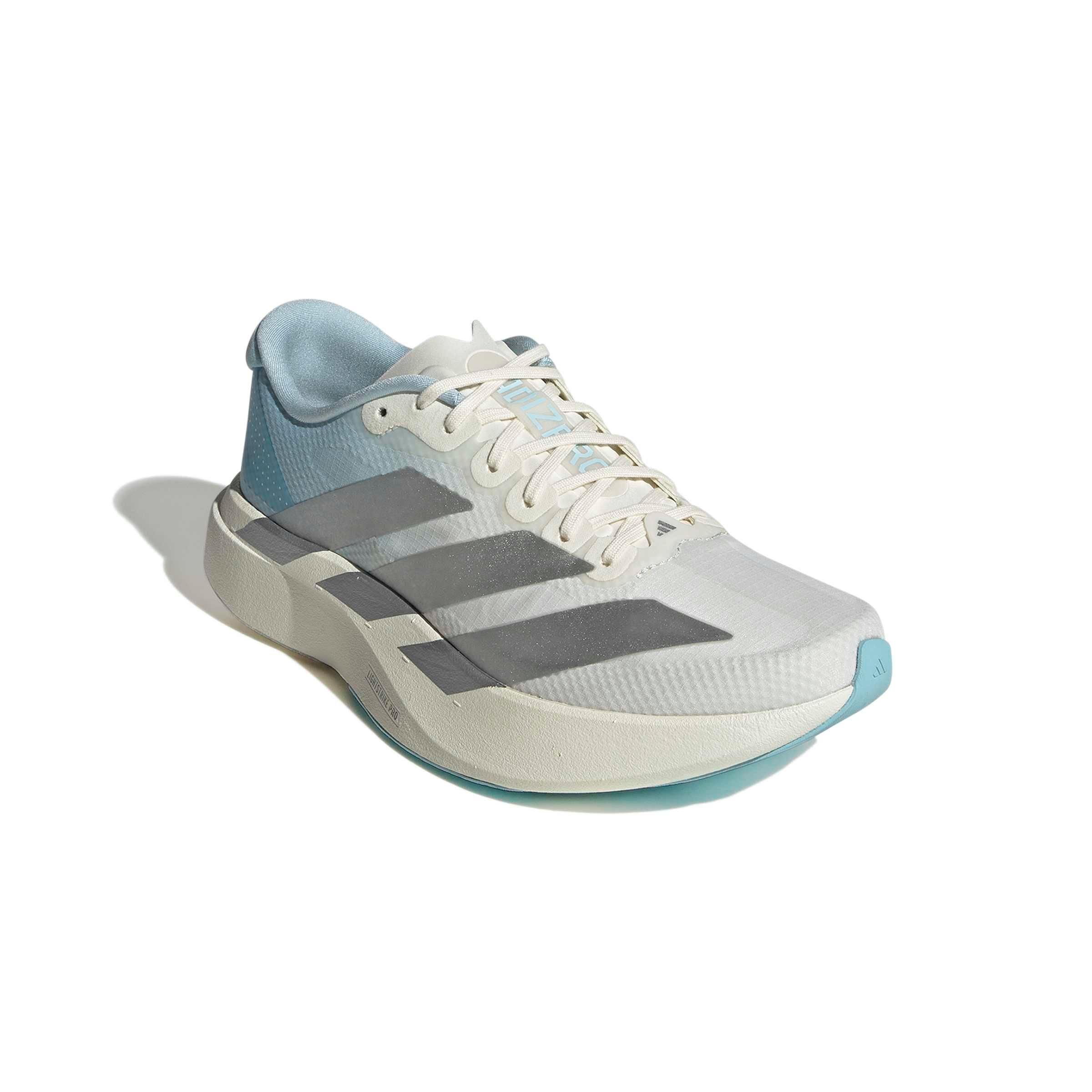 adidas Adizero EVO SL "Off White/Silver Metallic/Icey Blue" Women's Running Shoe - OFF WHITE/SILVER/BLUE