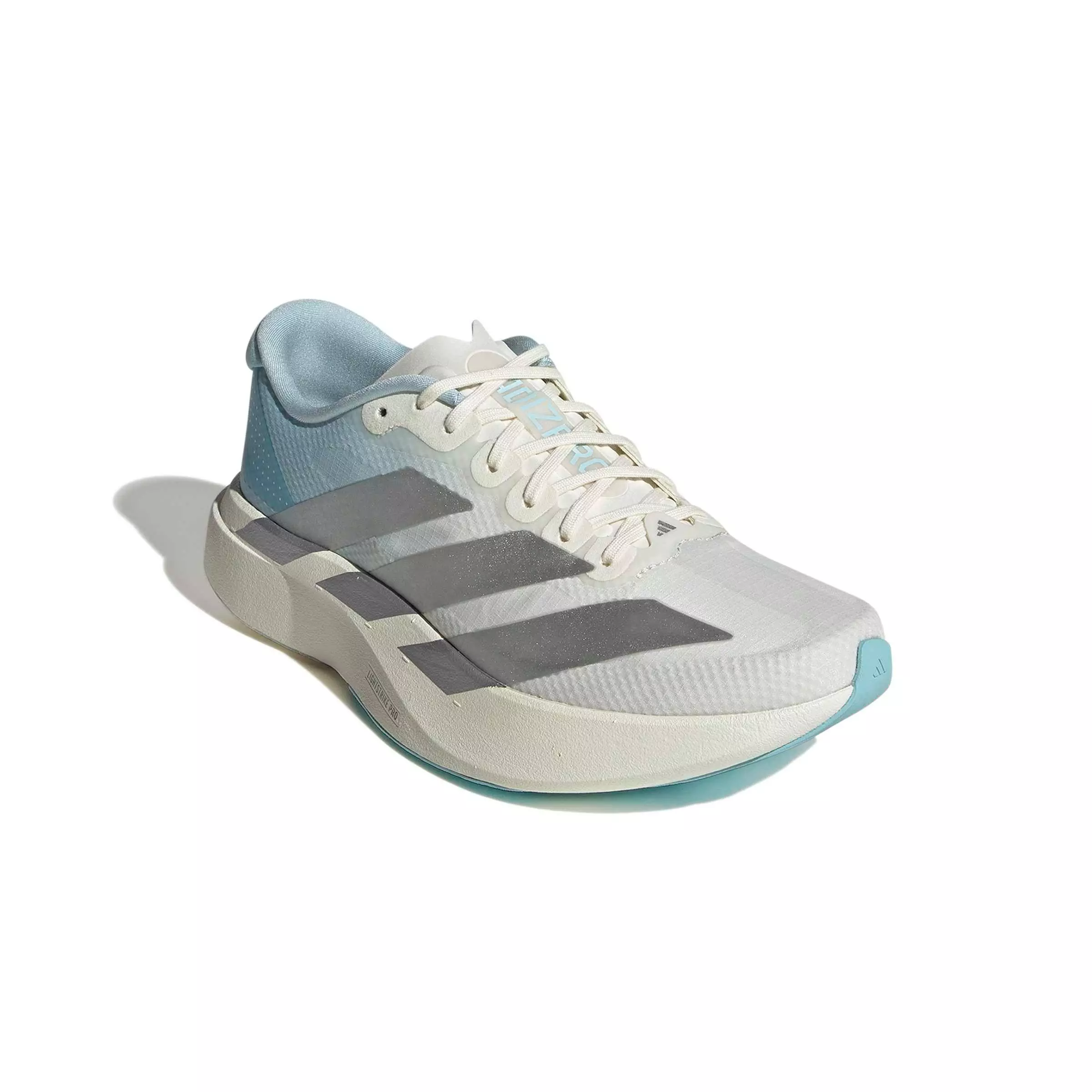 adidas Adizero EVO SL "Off White/Silver Metallic/Icey Blue" Women's Running Shoe - OFF WHITE/SILVER/BLUE