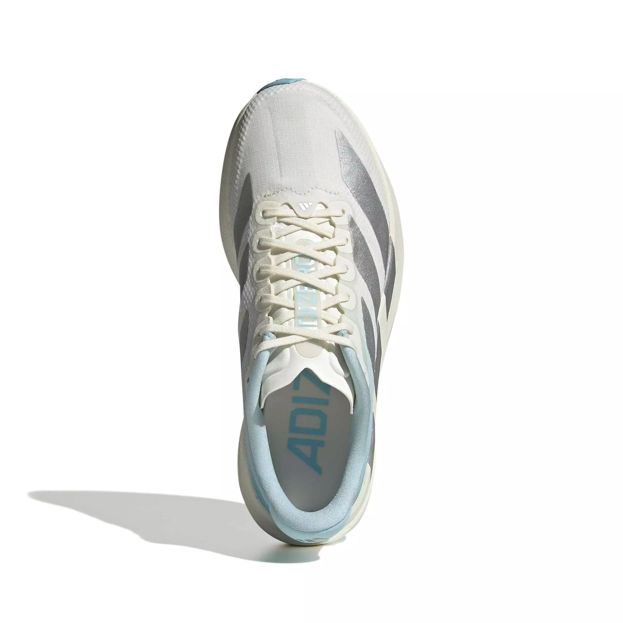 adidas Adizero EVO SL "Off White/Silver Metallic/Icey Blue" Women's Running Shoe - OFF WHITE/SILVER/BLUE