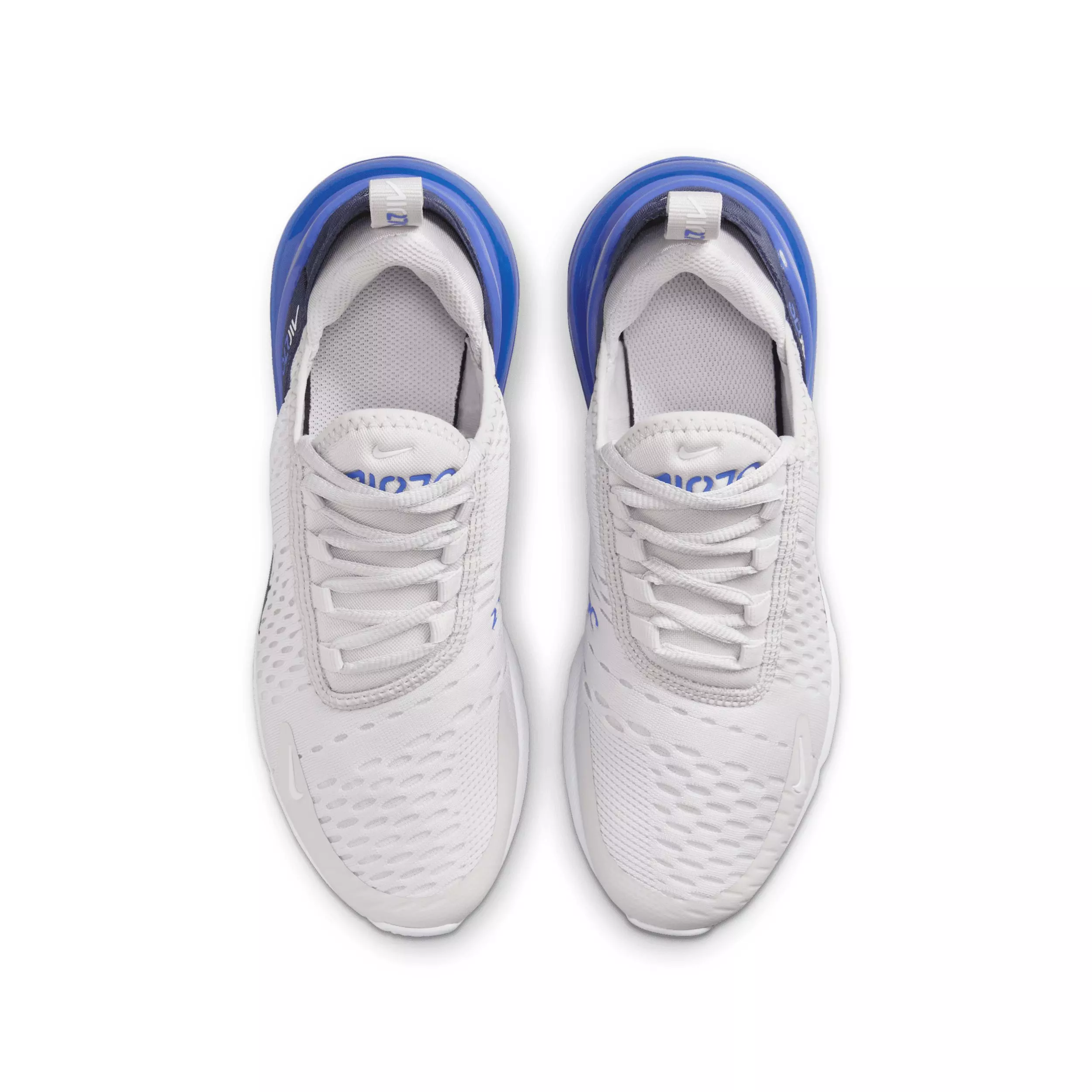 Nike Air Max 270 "Vast Grey/Hyper Royal/Thunder Blue/White" Grade School Boys' Shoe - GREY/ROYAL/BLUE/WHITE