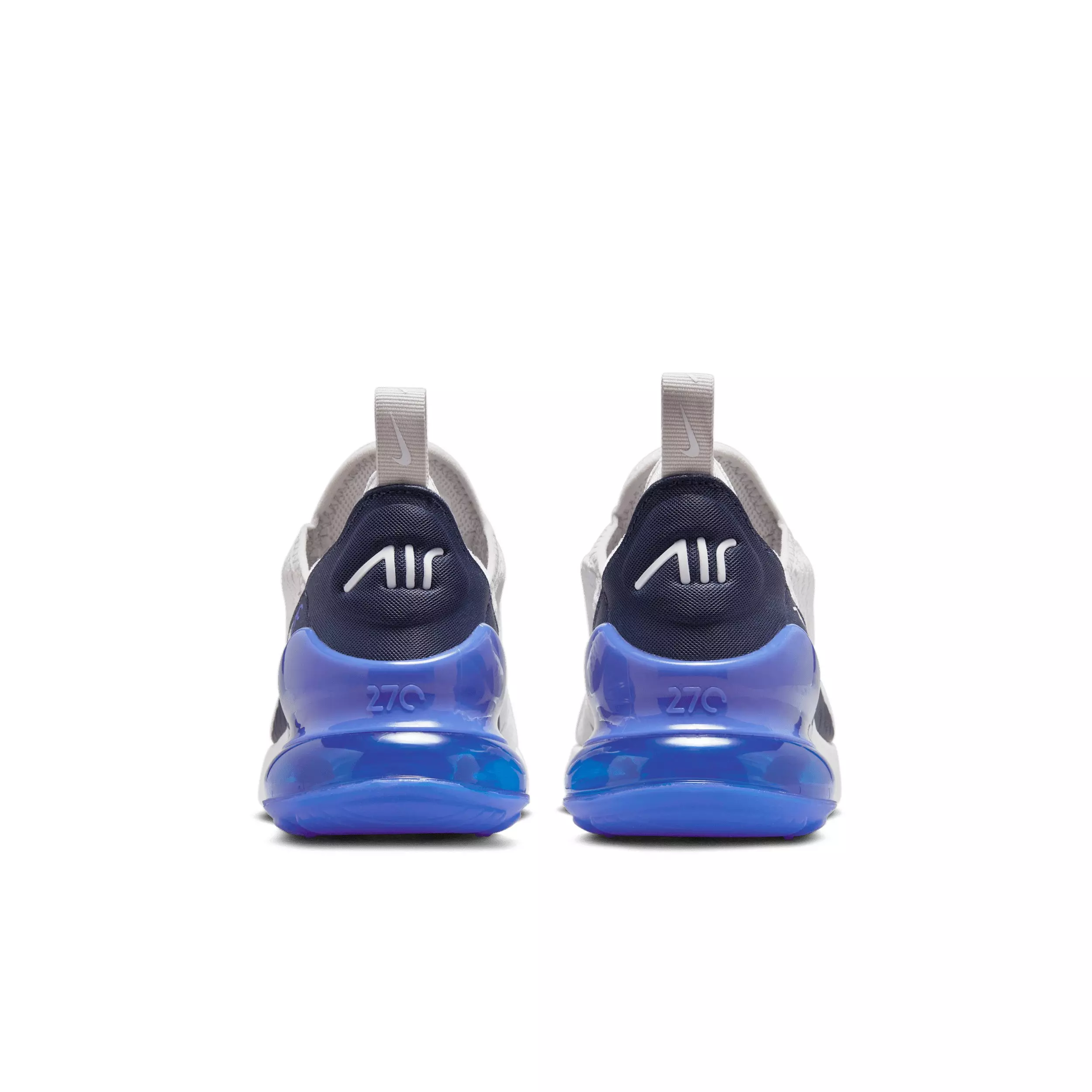 Nike Air Max 270 "Vast Grey/Hyper Royal/Thunder Blue/White" Grade School Boys' Shoe - GREY/ROYAL/BLUE/WHITE