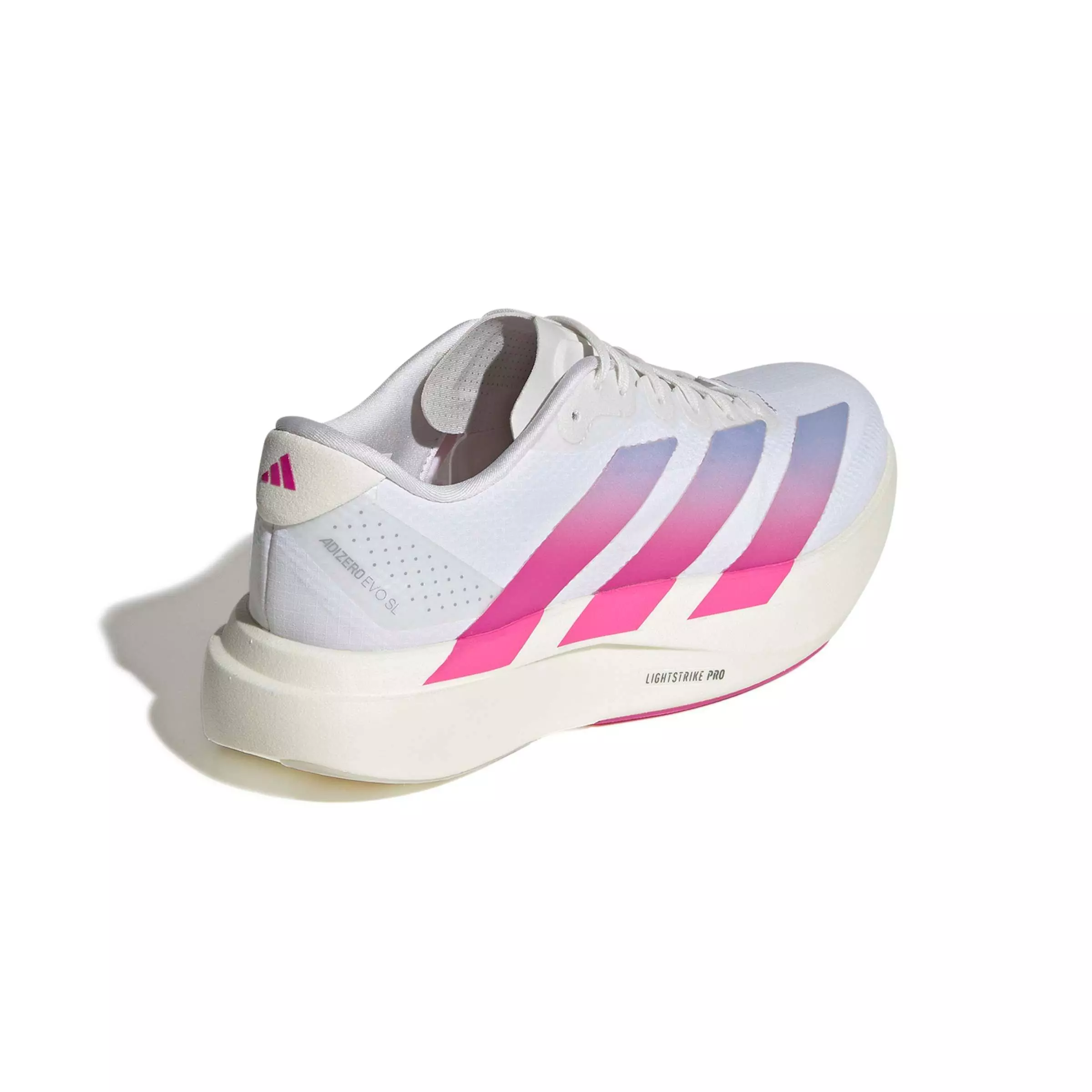 adidas Adizero EVO SL "Ftwr White/Lucid Fuchsia/Violet Tone" Women's Running Shoe - WHITE/FUCHSIA/VIOLET