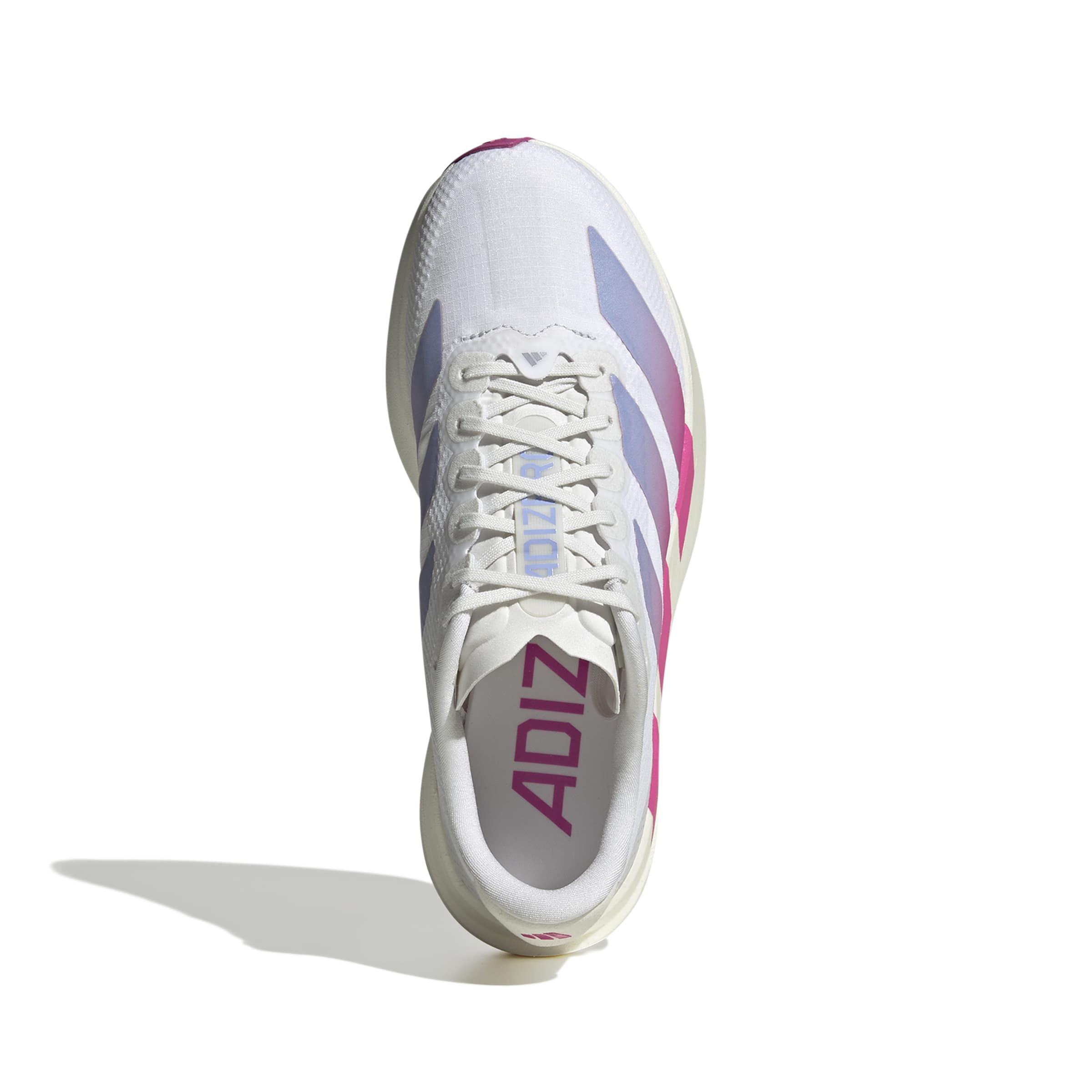 adidas Adizero EVO SL "Ftwr White/Lucid Fuchsia/Violet Tone" Women's Running Shoe - WHITE/FUCHSIA/VIOLET