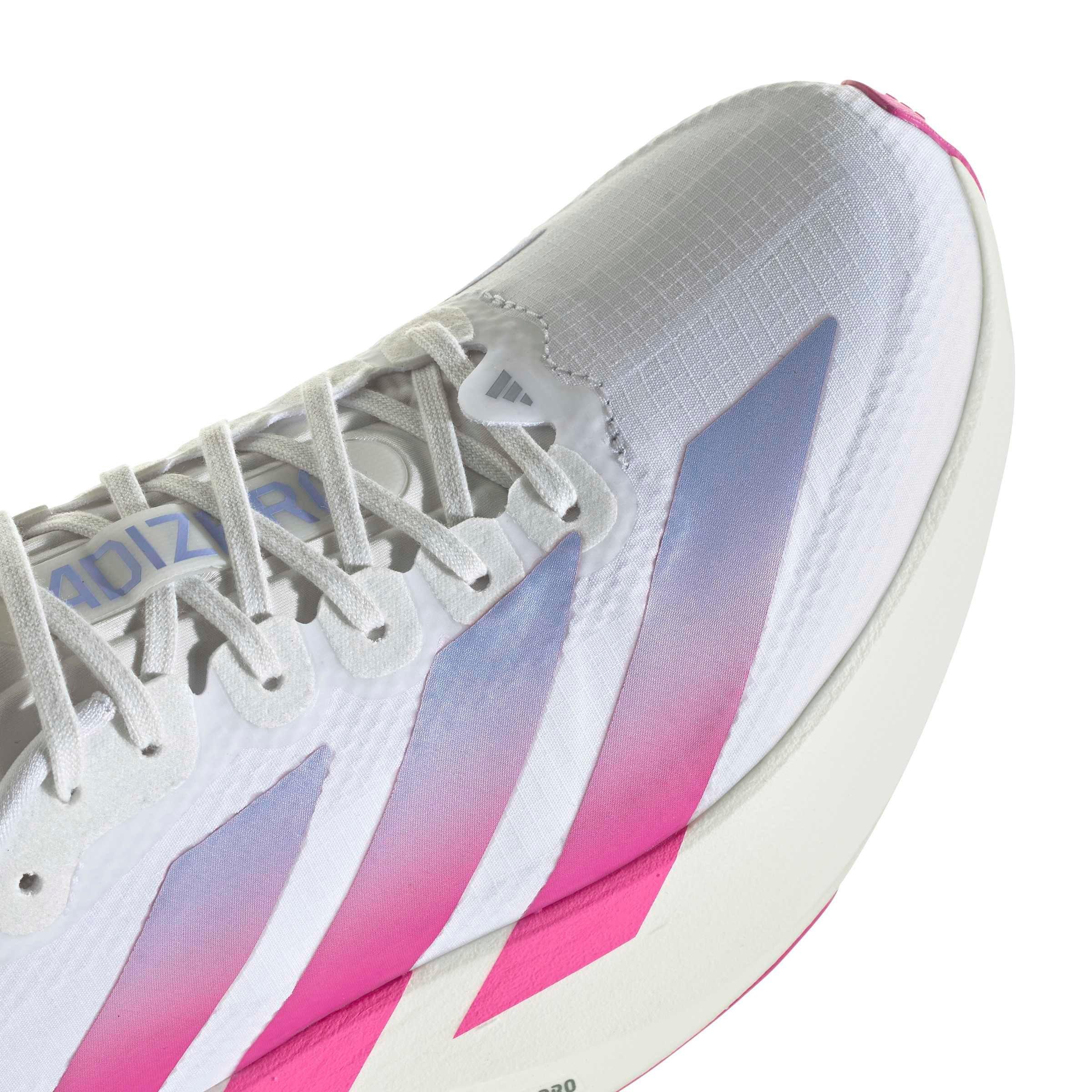 adidas Adizero EVO SL "Ftwr White/Lucid Fuchsia/Violet Tone" Women's Running Shoe - WHITE/FUCHSIA/VIOLET