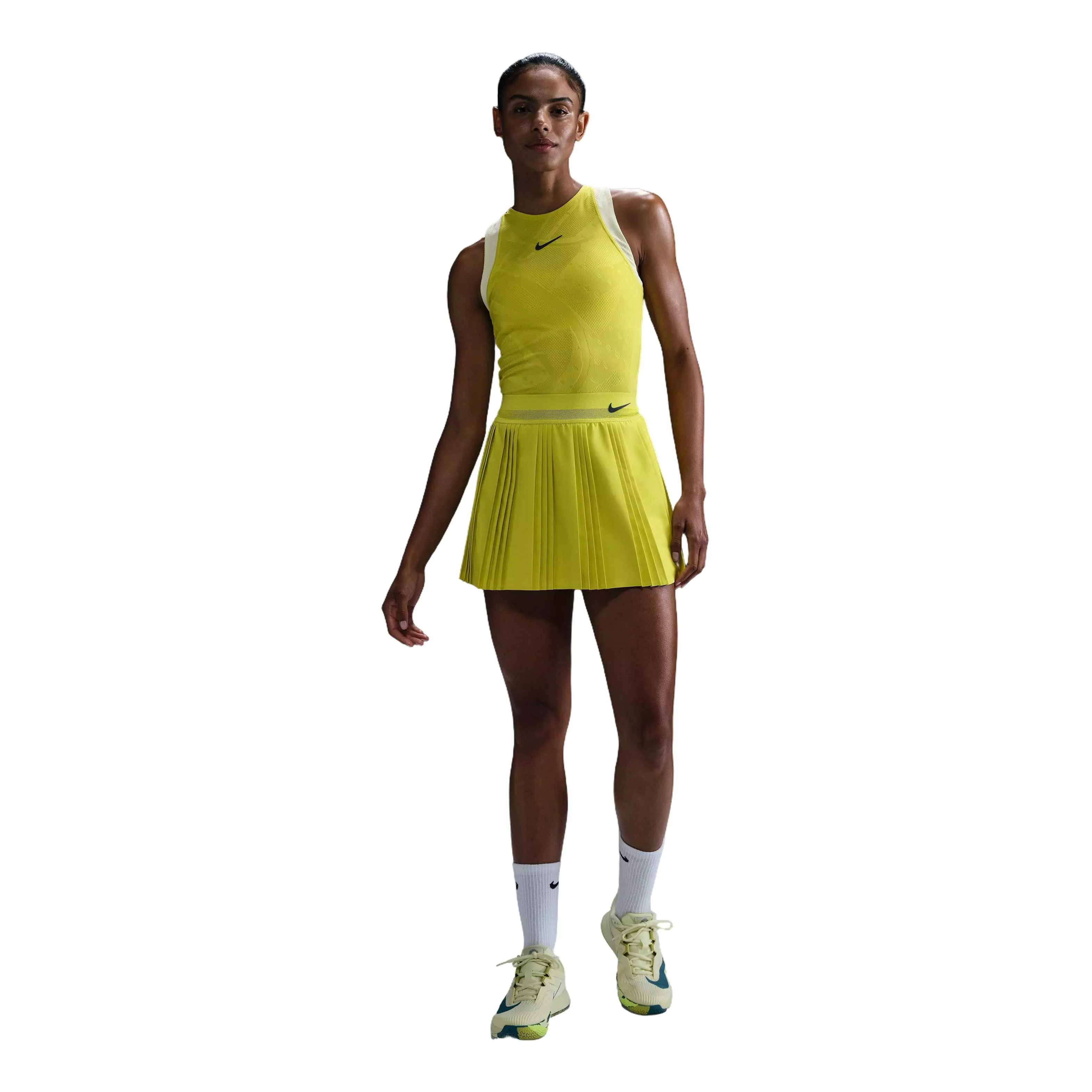 Nike Women's Court Slam Dri-FIT Tennis Skirt -Volt Green - VOLT GREEN