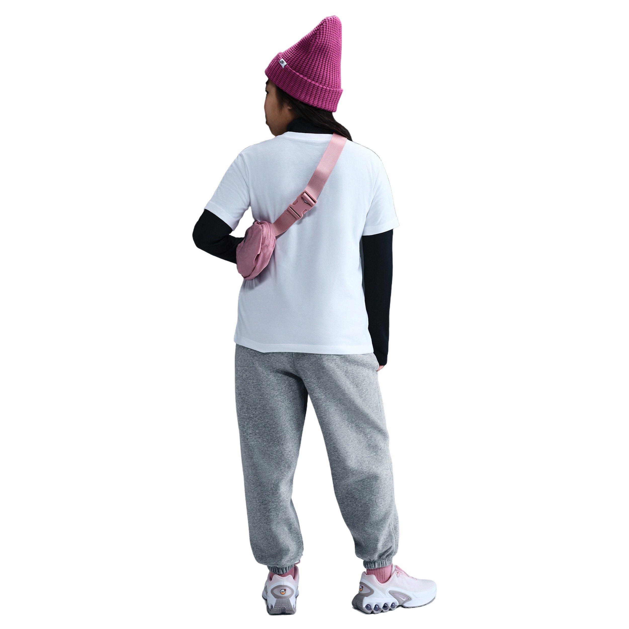 Nike Big Girls' Sportswear Club Fleece Loose Pants - Grey - GREY Thumbnail View 4