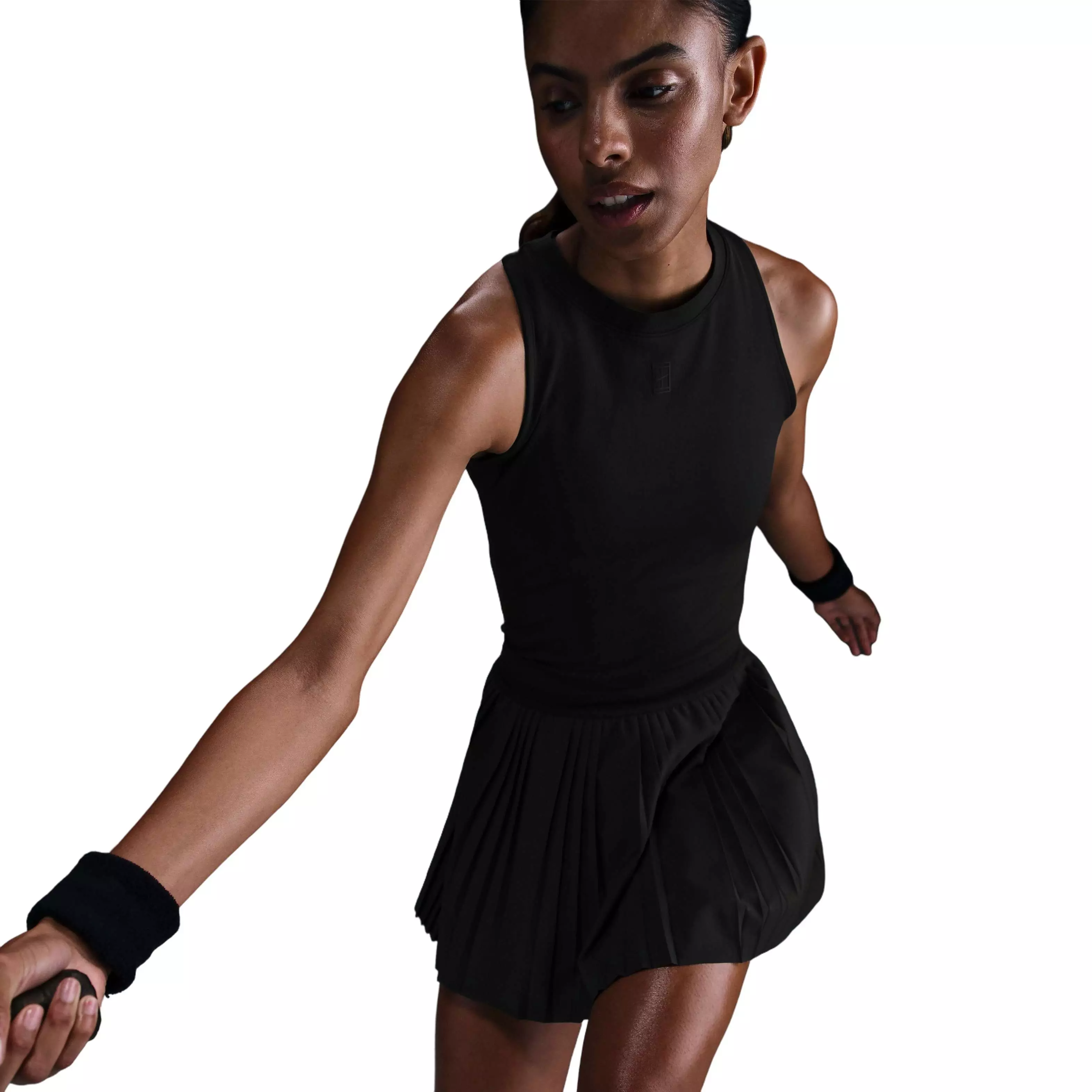 Nike Women's Court Advantage Dri-FIT Pleated Tennis Skirt - Black - BLACK