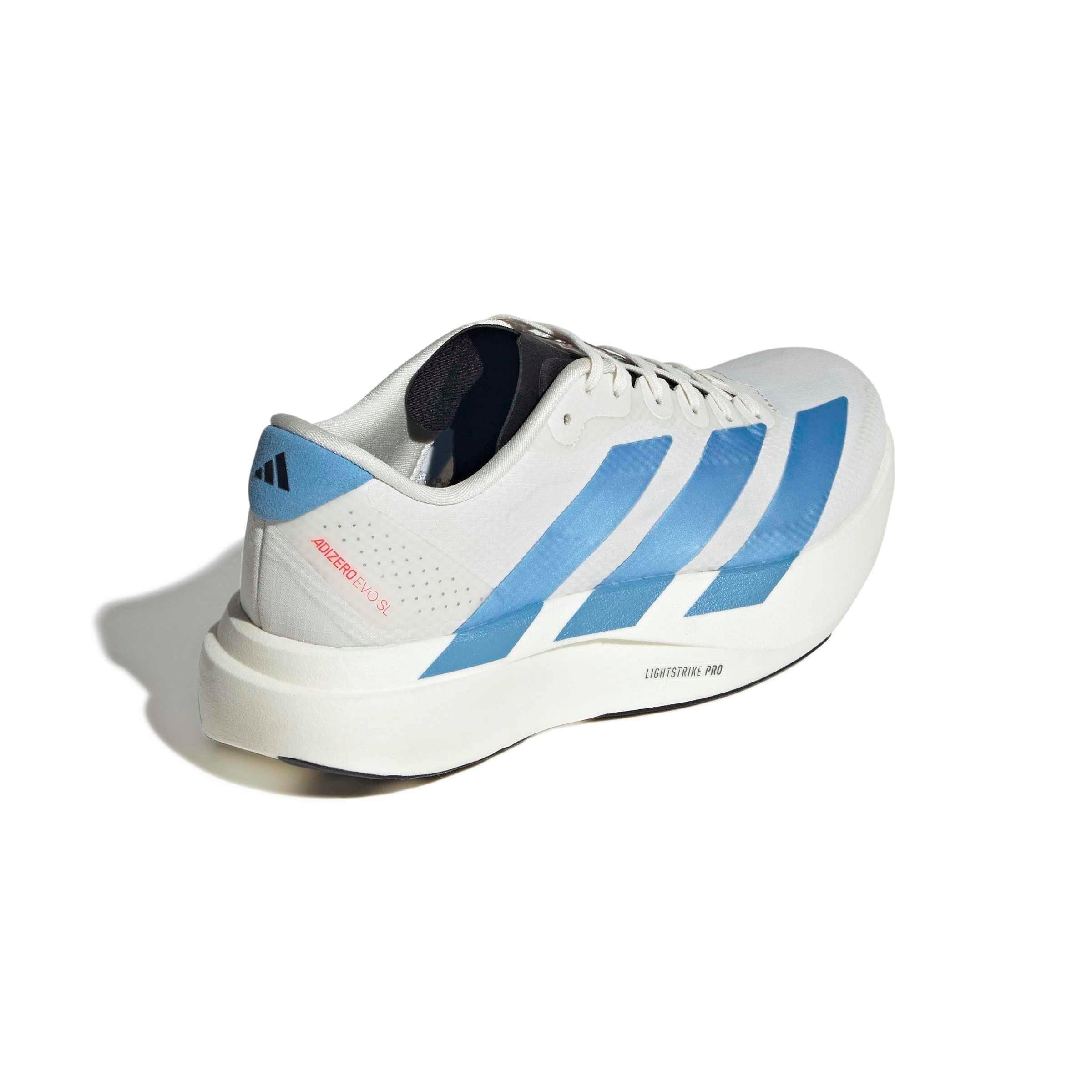 adidas Adizero EVO SL "Off White/Light Blue/Off White" Women's Running Shoe - OFF WHITE/LT BLUE/OFF WHITE