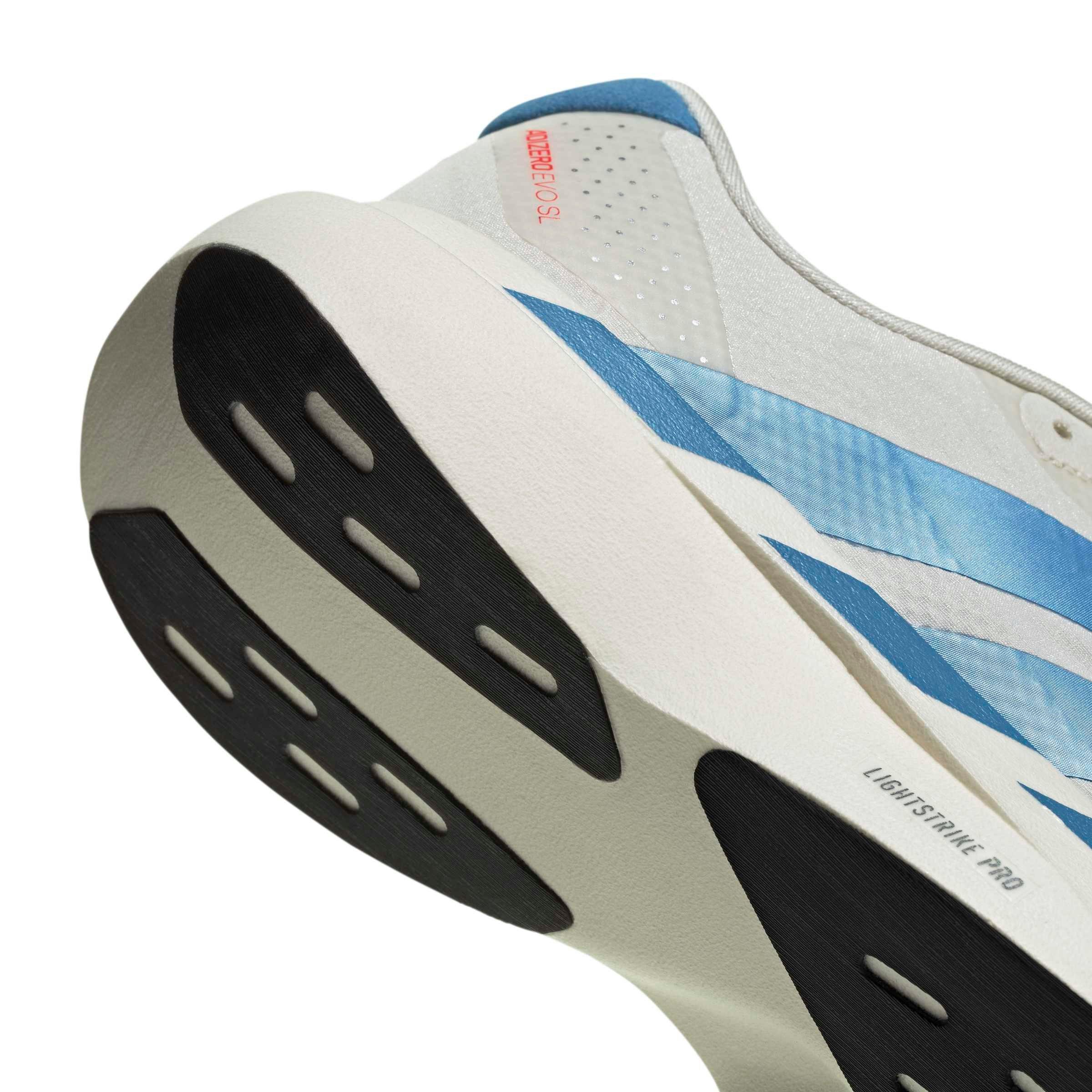 adidas Adizero EVO SL "Off White/Light Blue/Off White" Women's Running Shoe - OFF WHITE/LT BLUE/OFF WHITE