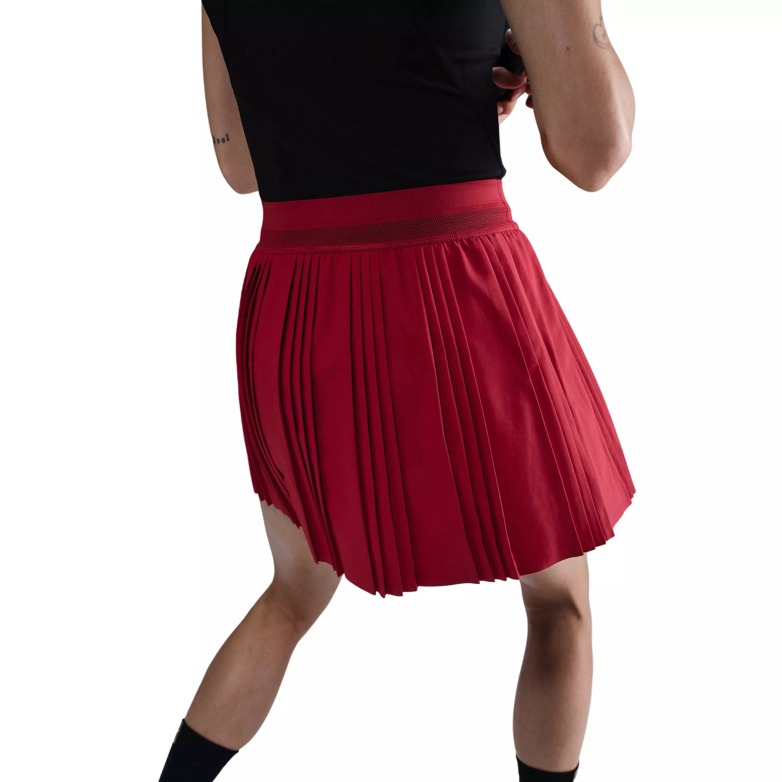 Nike Women's Court Advantage Dri-FIT Pleated Tennis Skirt -Red - RED