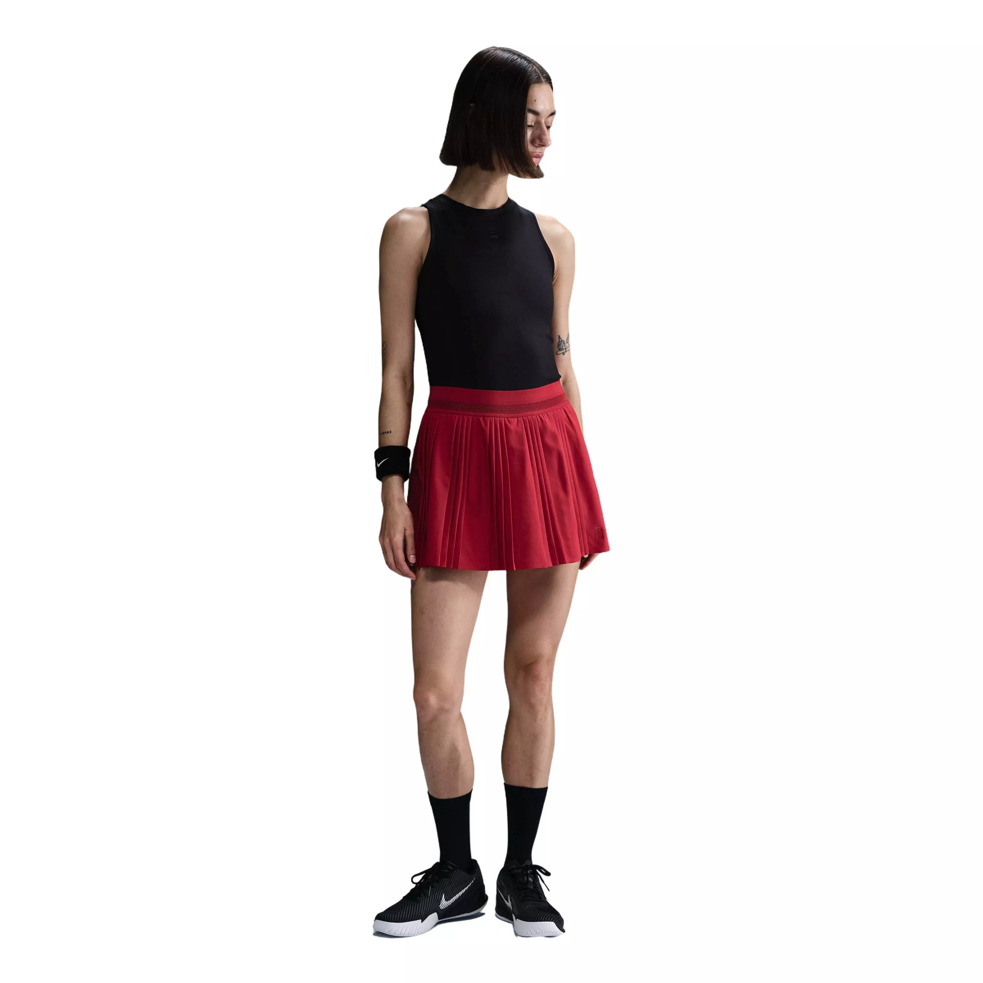 Nike Women's Court Advantage Dri-FIT Pleated Tennis Skirt -Red - RED