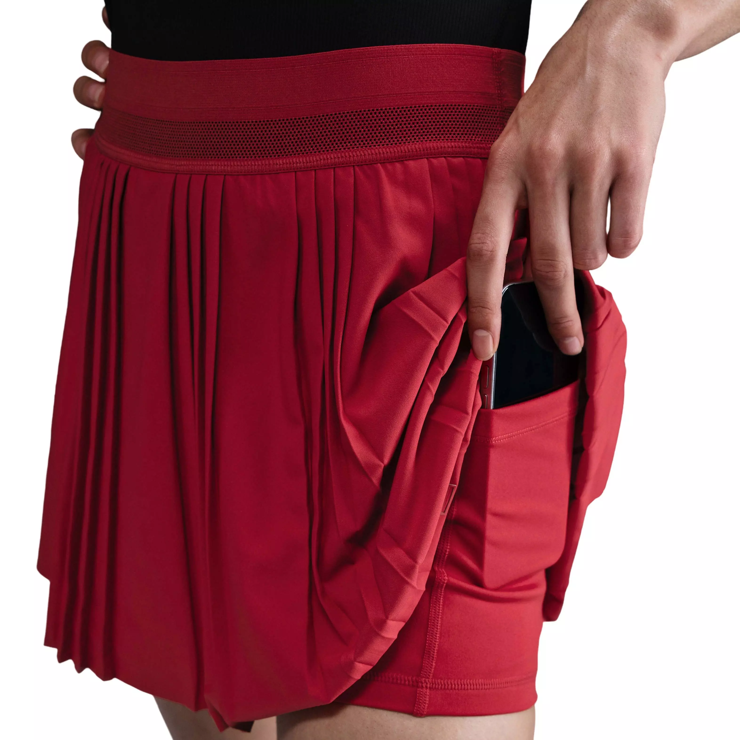 Nike Women's Court Advantage Dri-FIT Pleated Tennis Skirt -Red - RED