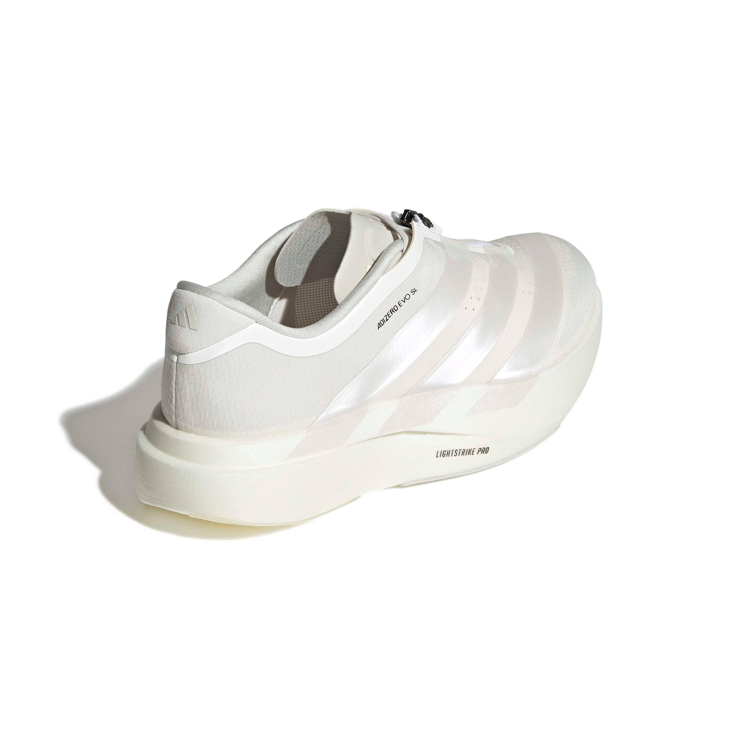adidas Adizero EVO SL ZIP "Core White/Zero Metallic/Orbit Grey" Women's Running Shoe - WHITE/ZERO/GREY