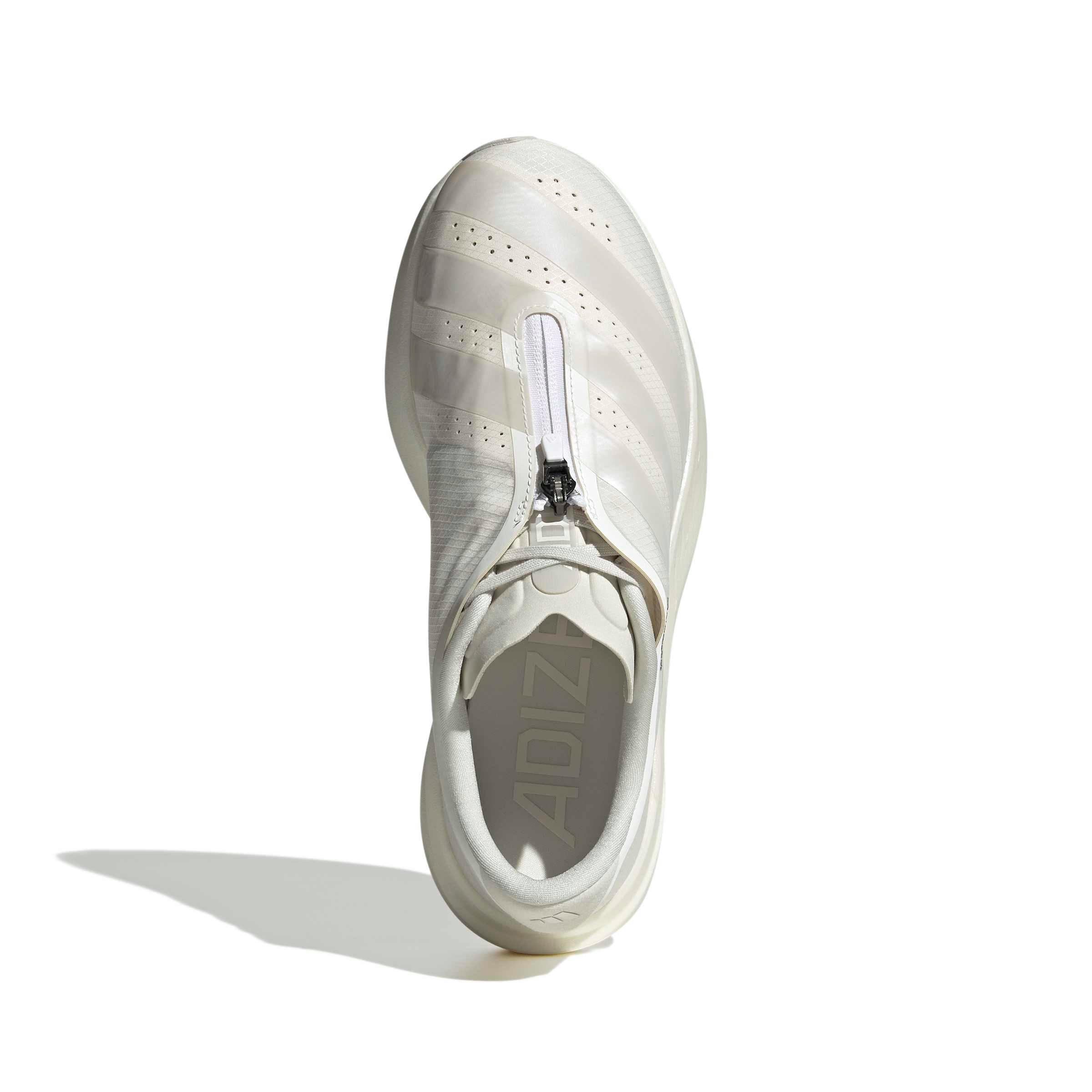 adidas Adizero EVO SL ZIP "Core White/Zero Metallic/Orbit Grey" Women's Running Shoe - WHITE/ZERO/GREY