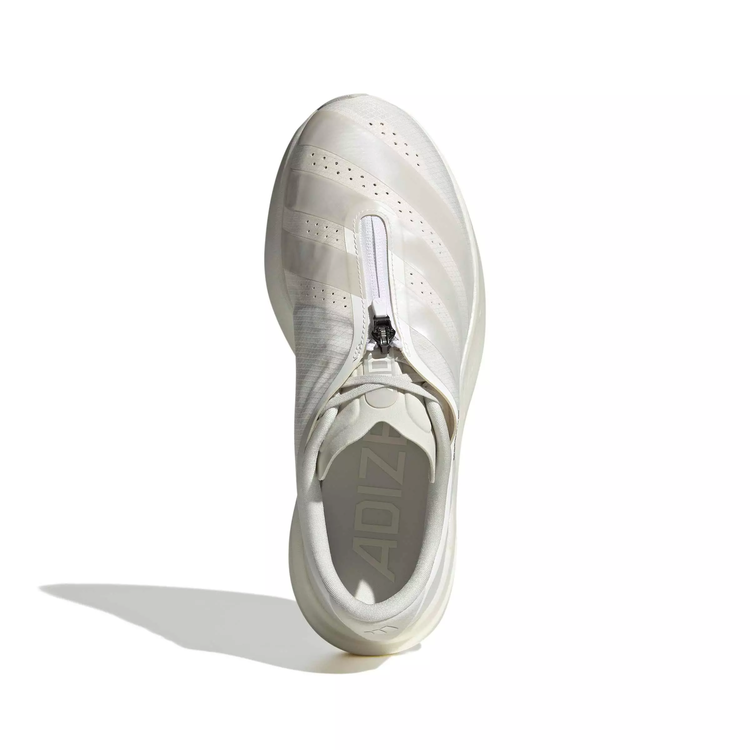 adidas Adizero EVO SL ZIP "Core White/Zero Metallic/Orbit Grey" Women's Running Shoe - WHITE/ZERO/GREY