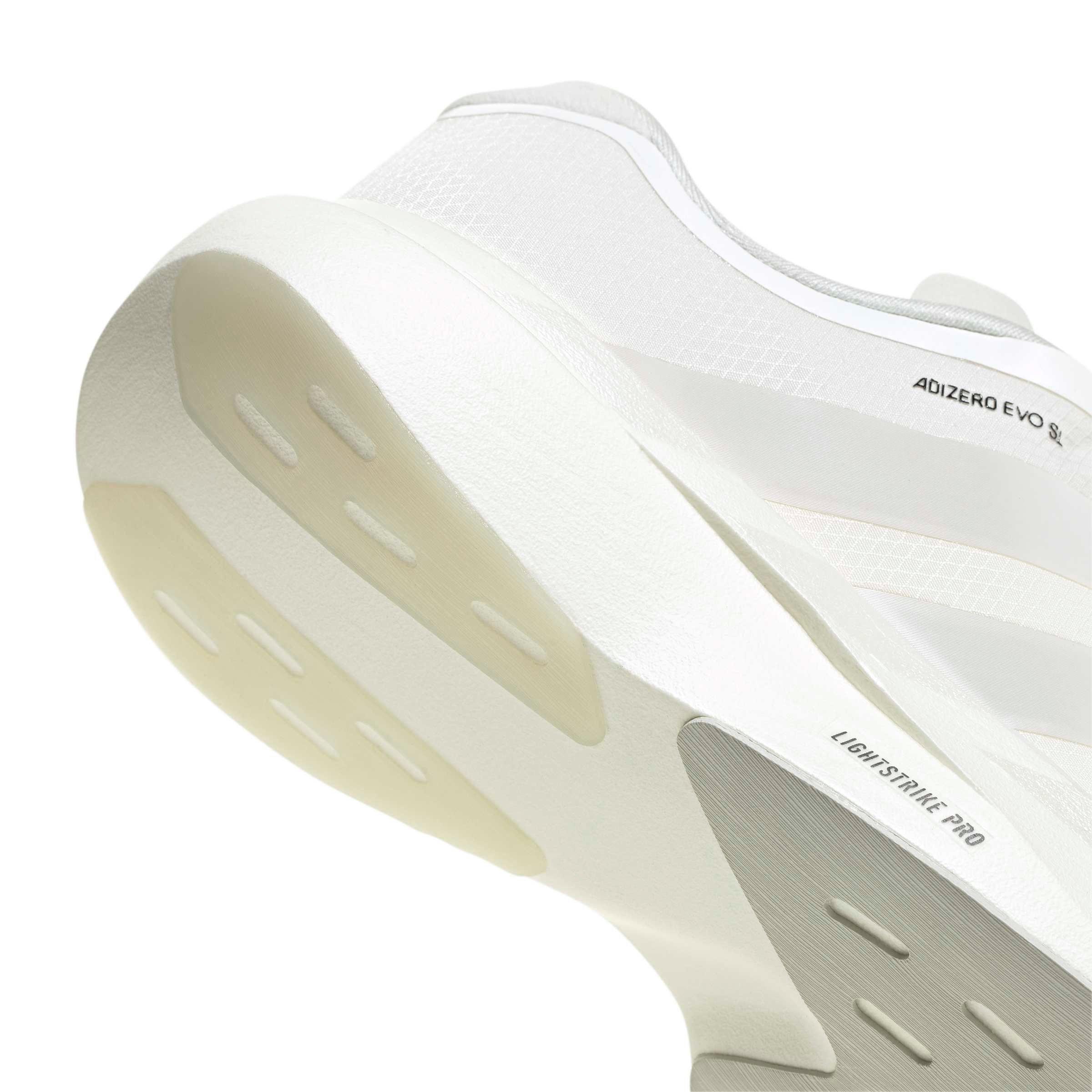 adidas Adizero EVO SL ZIP "Core White/Zero Metallic/Orbit Grey" Women's Running Shoe - WHITE/ZERO/GREY