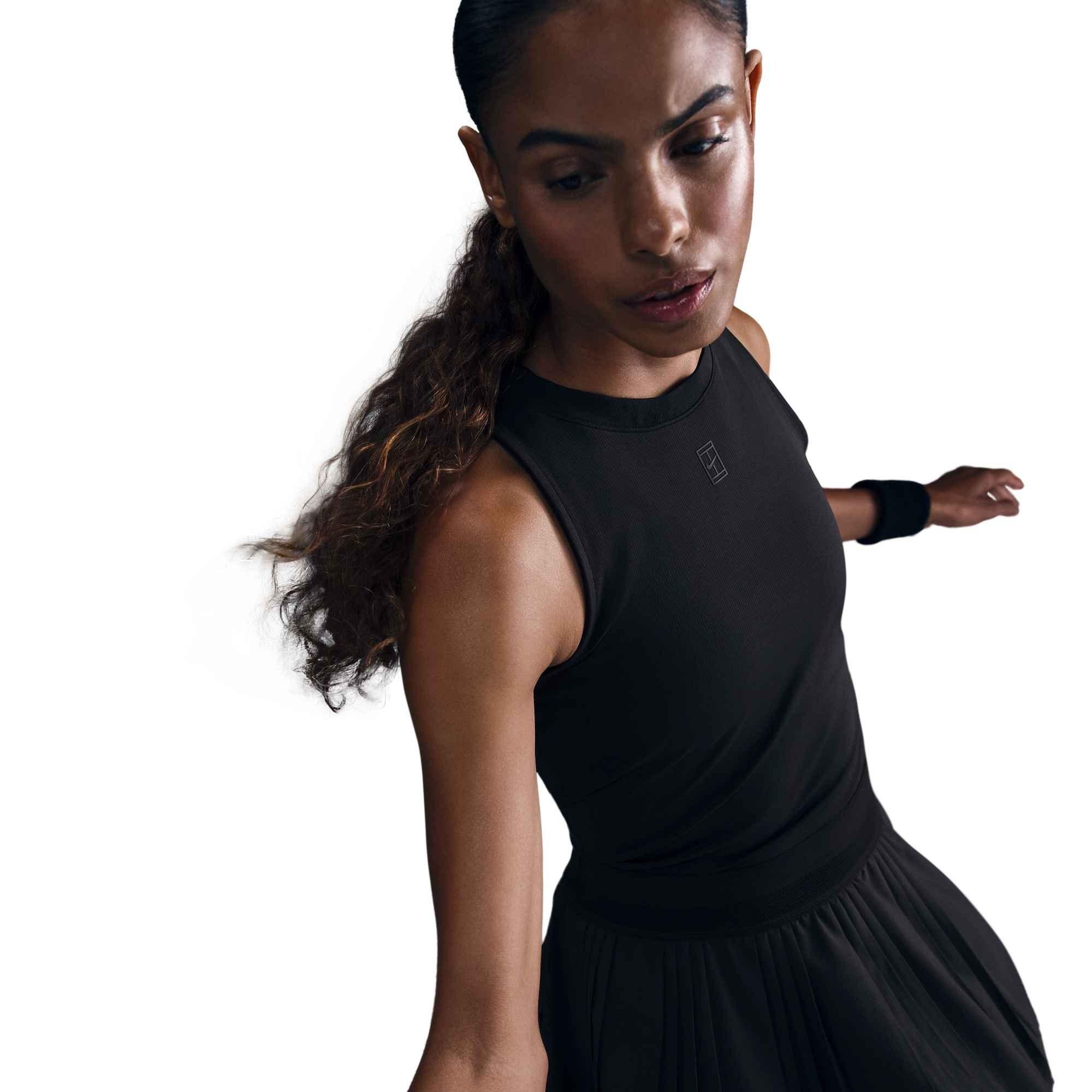 Nike Women's Dri-Fit Court Advantage Tank Top-Black - BLACK Thumbnail View 3