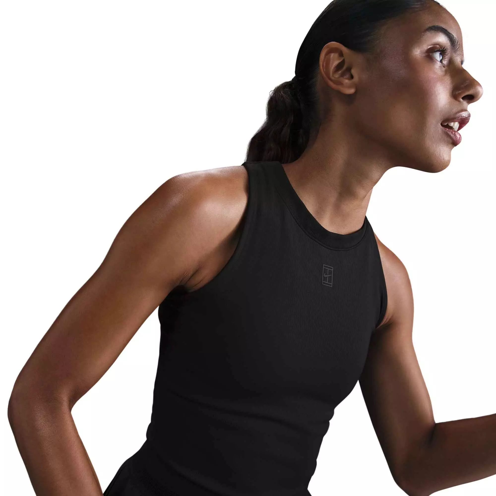 Nike Women's Dri-Fit Court Advantage Tank Top-Black - BLACK