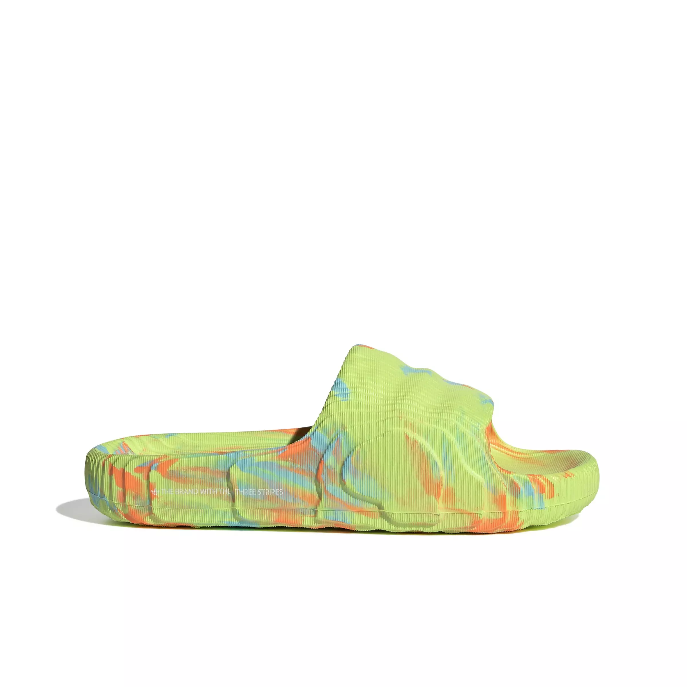 adidas Originals Adilette 22 "Semi Solar Yellow/Semi Solar Orange/Pantone" Men's Slide - YELLOW/ORANGE/PANTONE