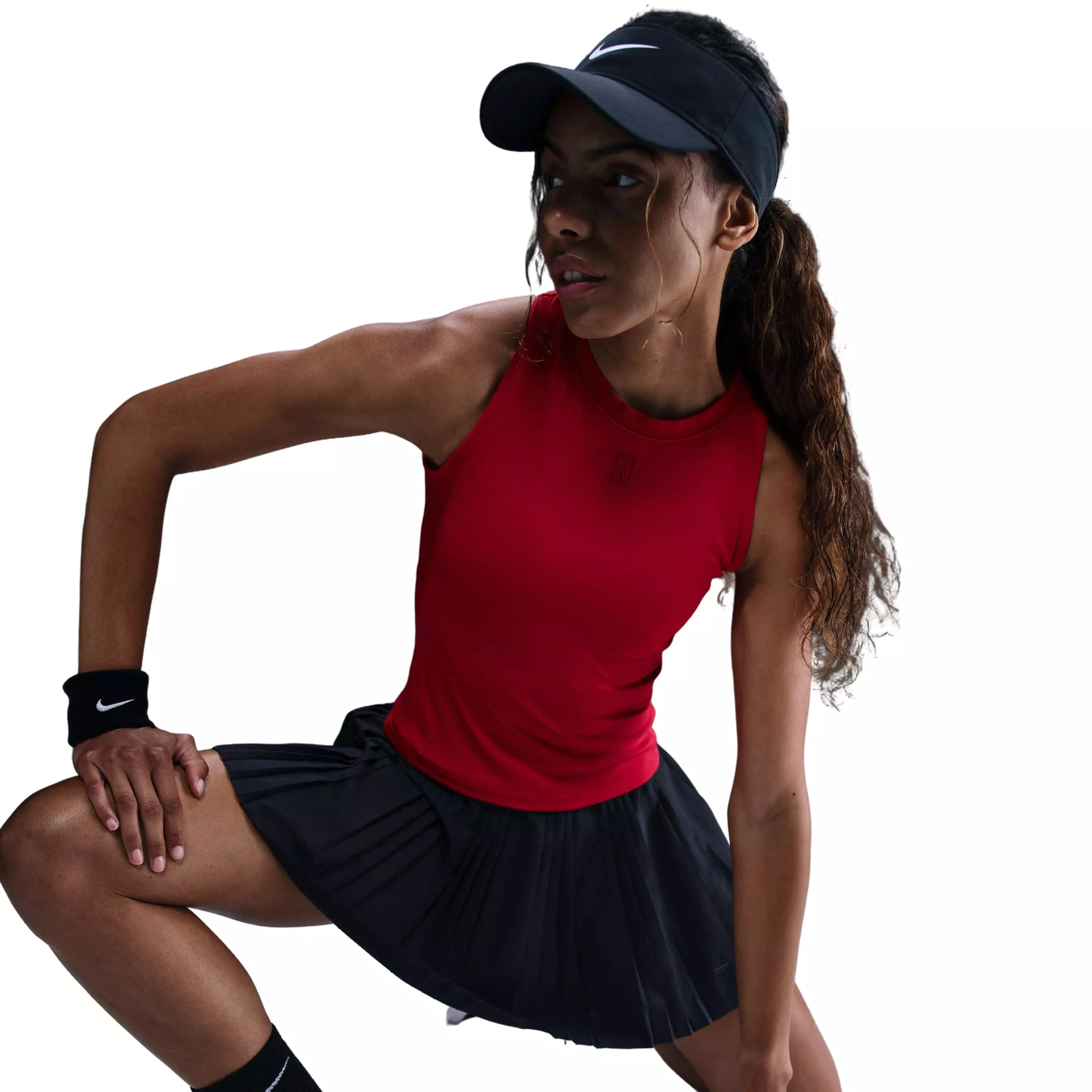 Nike Women's Dri-Fit Court Advantage Tank Top-Red - RED