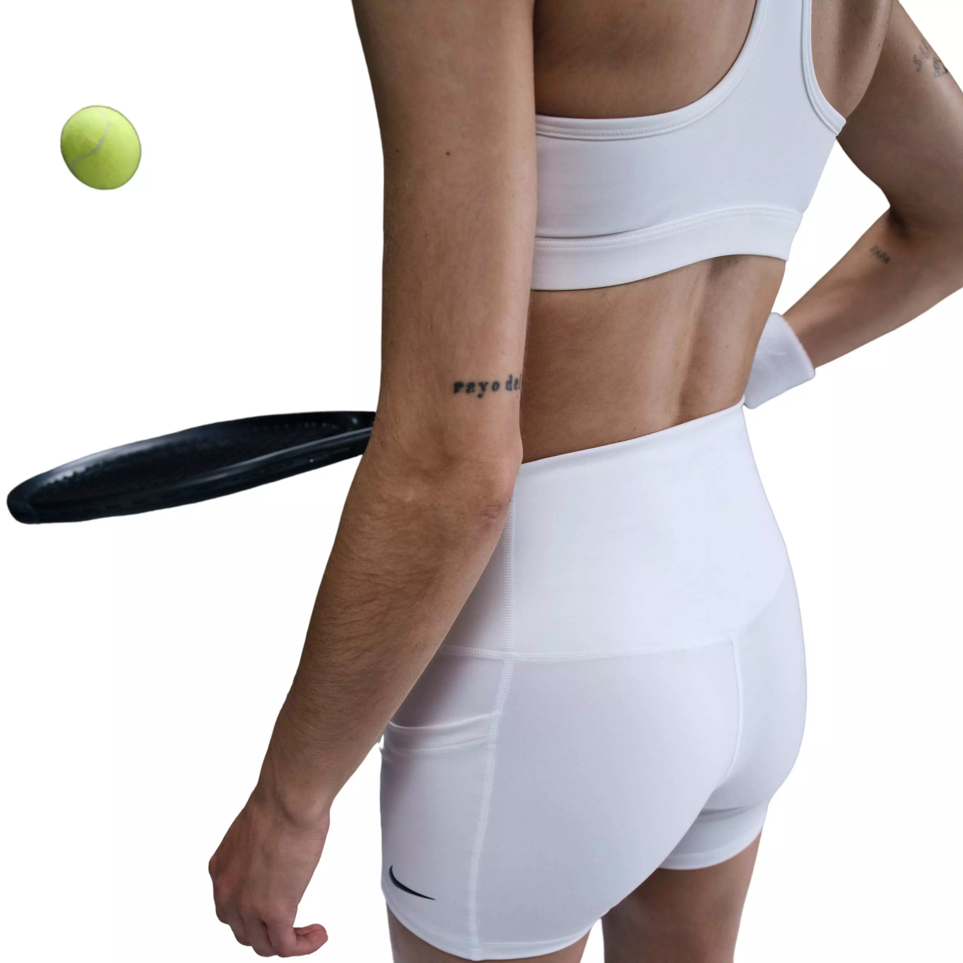 Nike Women's Court Dri-Fit Ball Short - White - WHITE