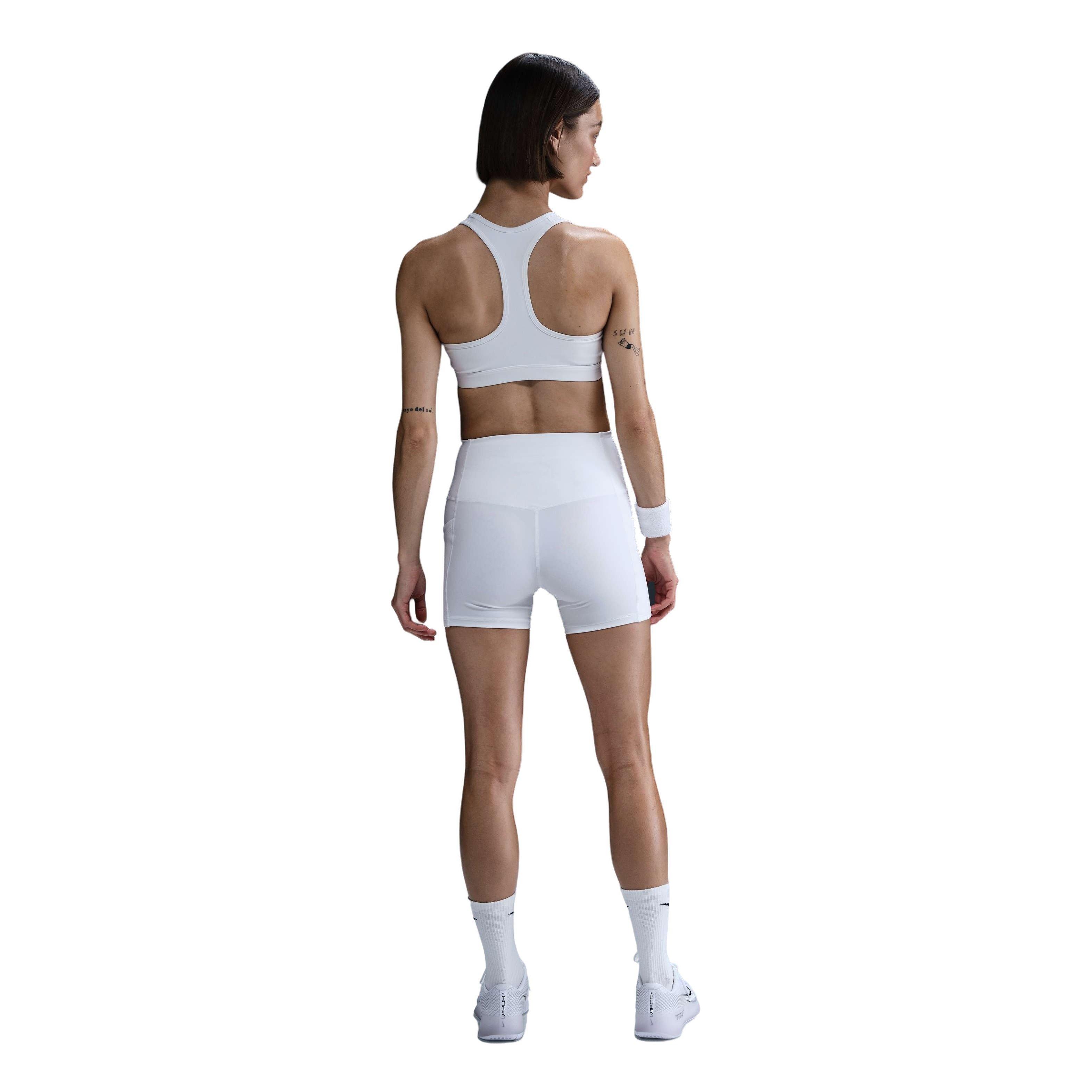 Nike Women's Court Dri-Fit Ball Short-White - WHITE Thumbnail View 4