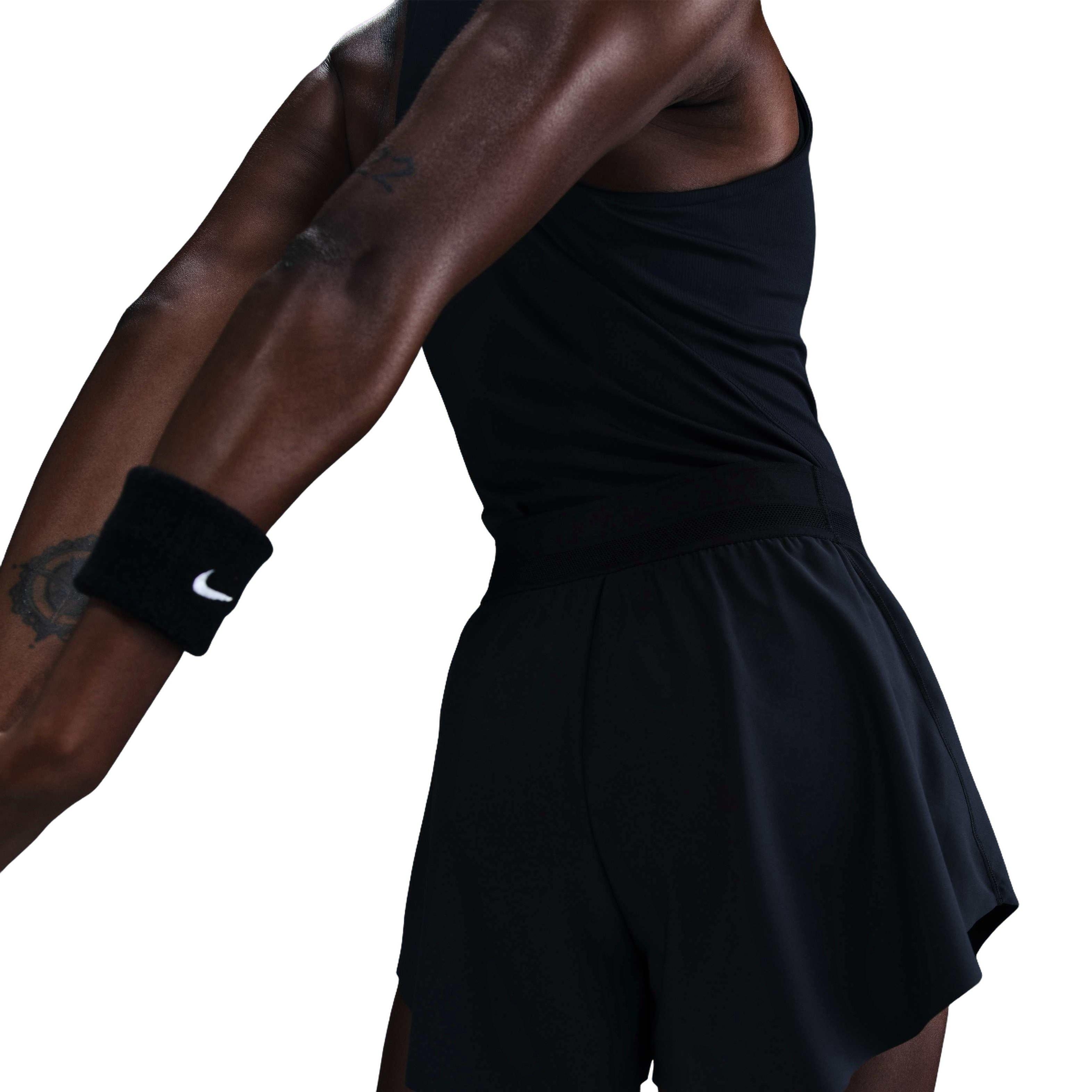 Nike Women's Court Dri-Fit Advantage Short-Black - BLACK Thumbnail View 2