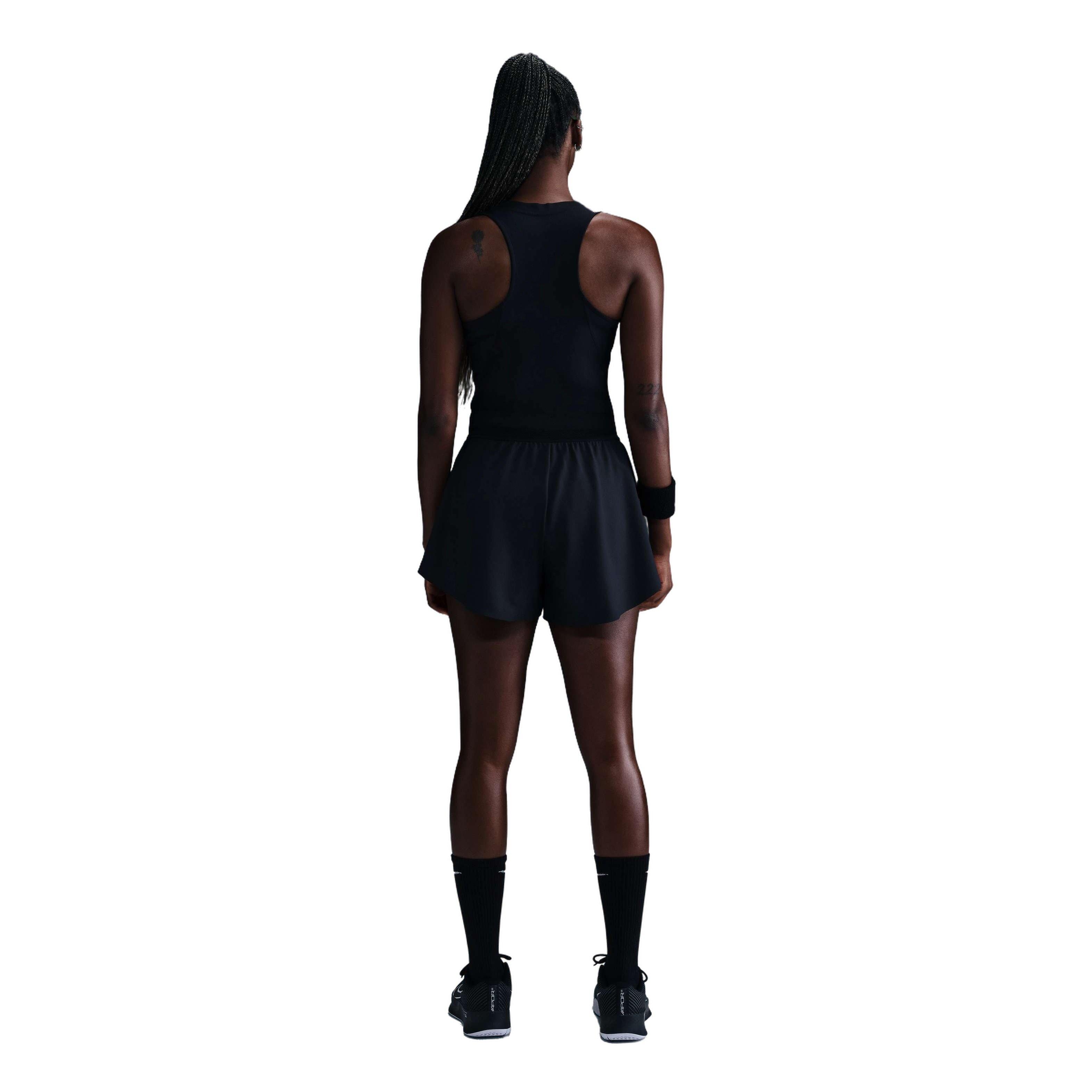 Nike Women's Court Dri-Fit Advantage Short-Black - BLACK Thumbnail View 4