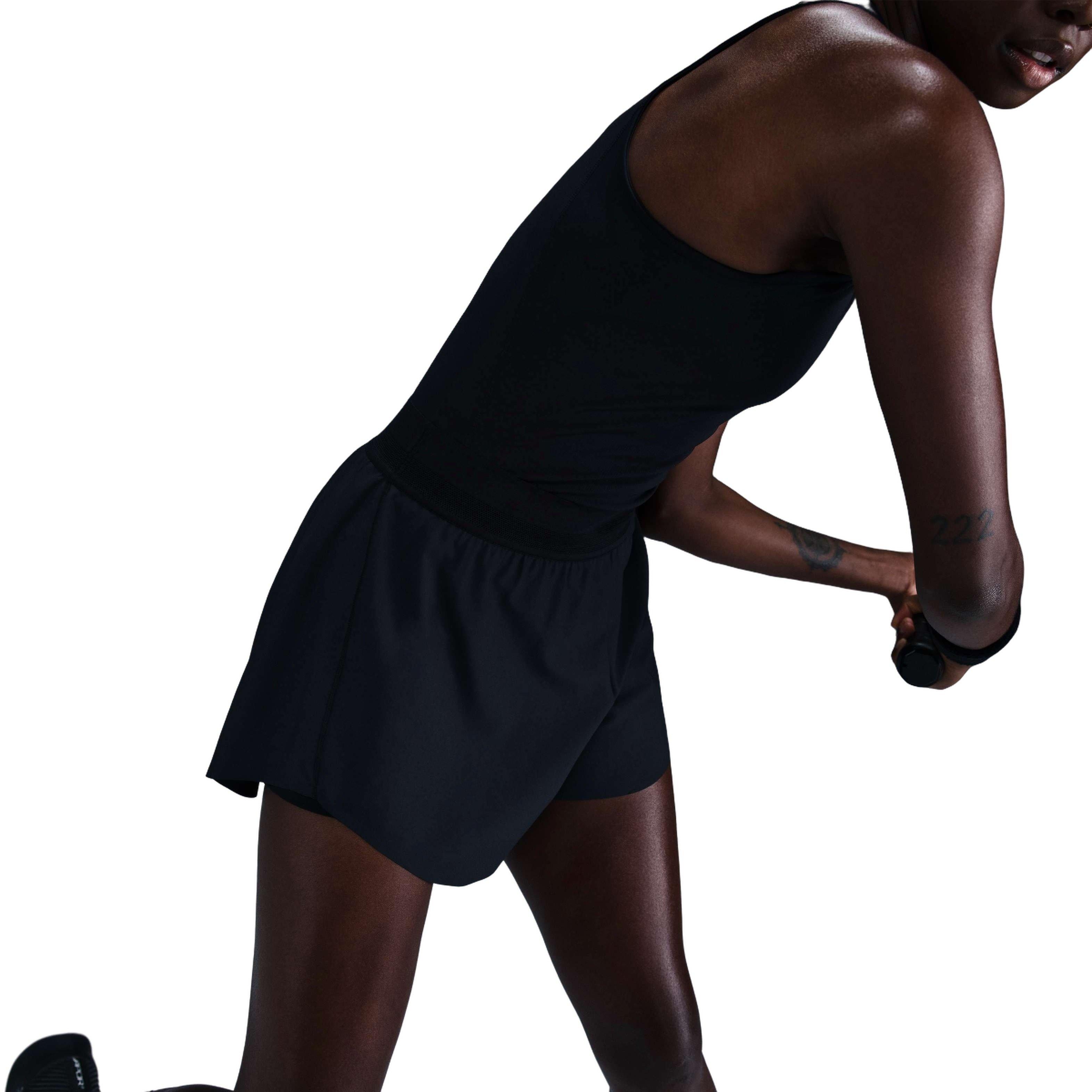 Nike Women's Court Dri-Fit Advantage Short-Black - BLACK Thumbnail View 5