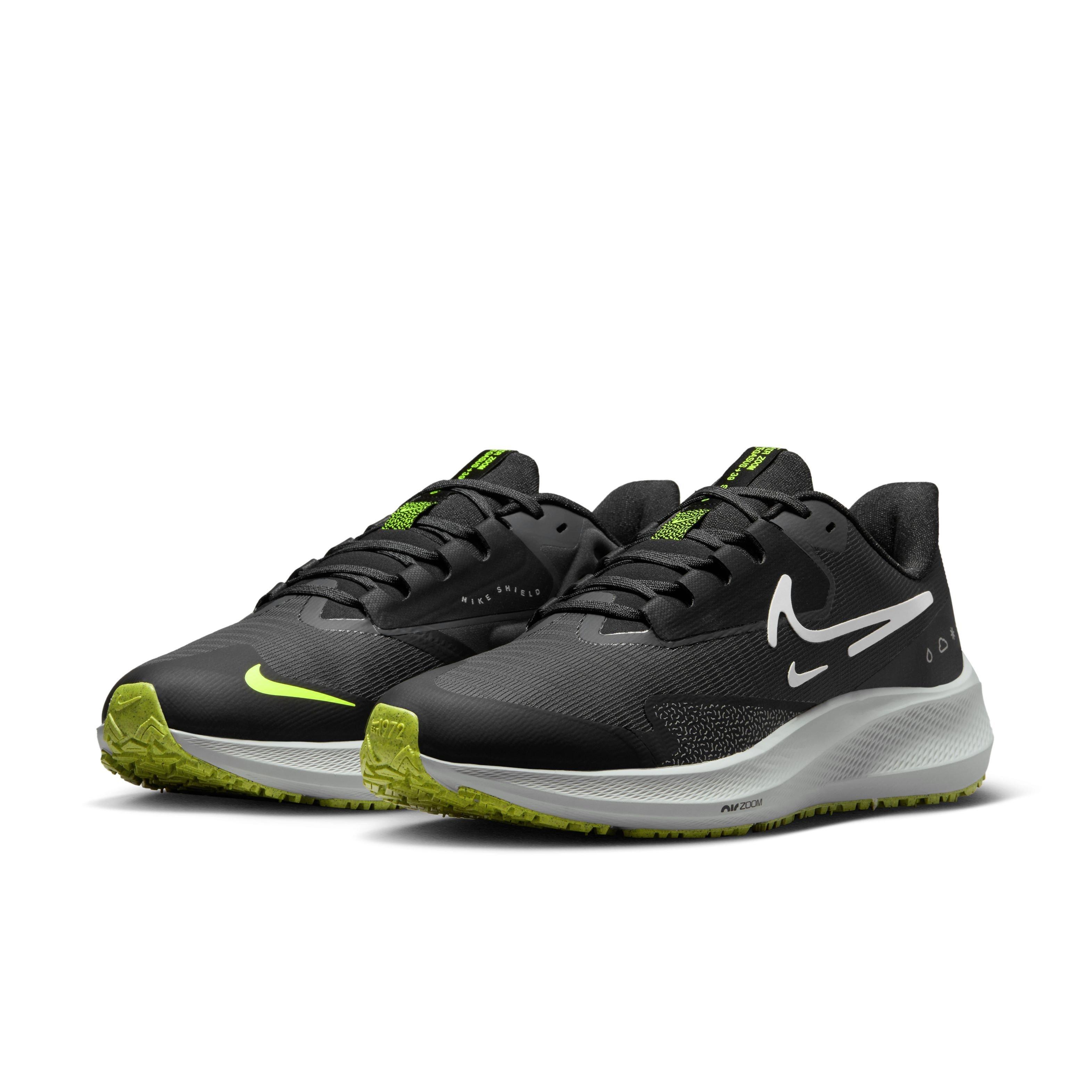 Nike Pegasus 39 Shield Black/Dark Smoke Grey/Volt/White Men's Weatherized  Road Running Shoe - Hibbett