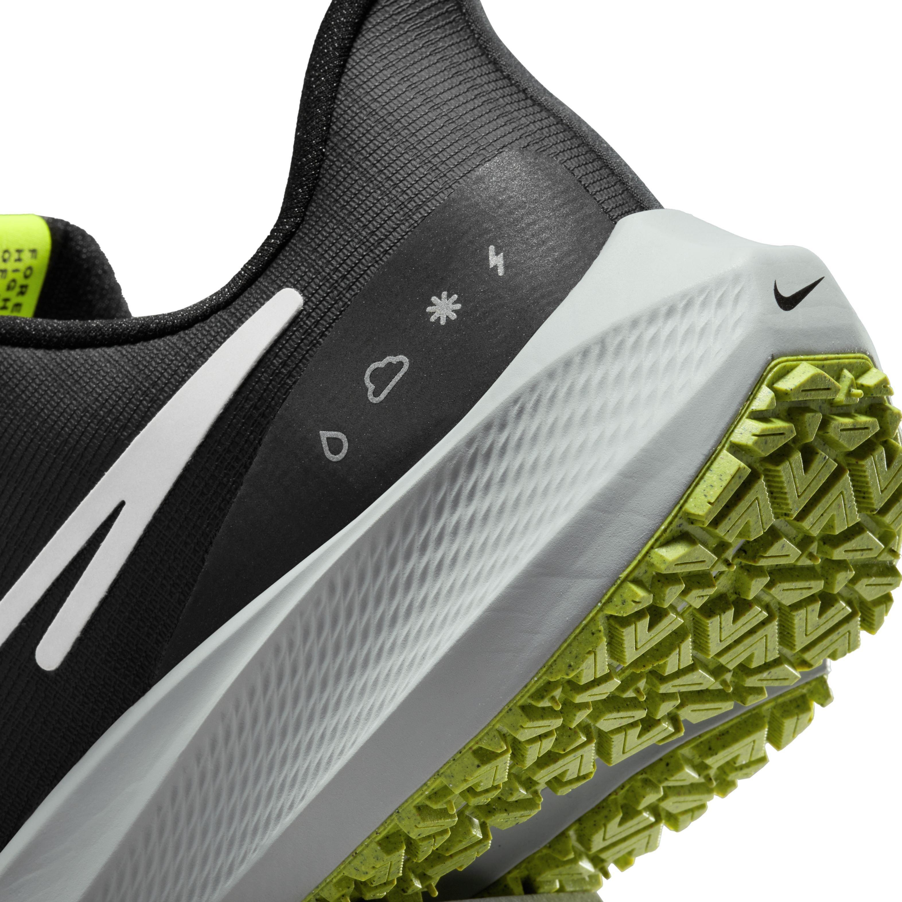 Nike Pegasus 39 Shield Black/Dark Smoke Grey/Volt/White Men's Weatherized  Road Running Shoe - Hibbett