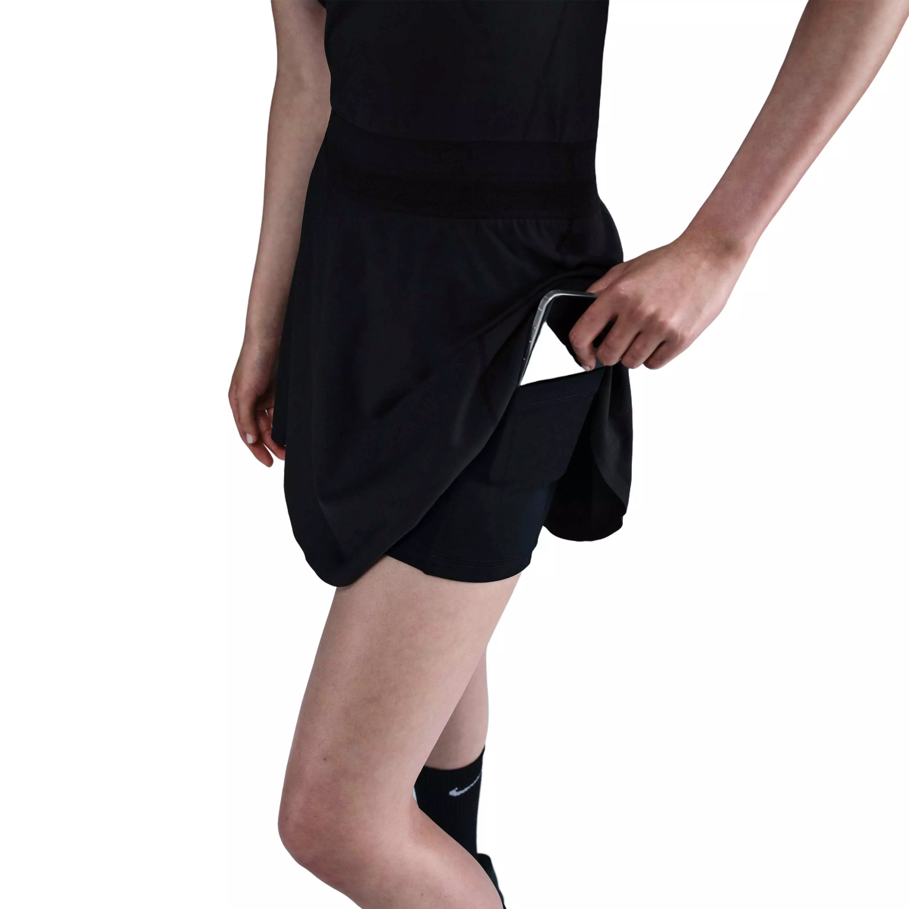 Nike Women's Court Dri-Fit Advantage Ace Skirt-Black - BLACK