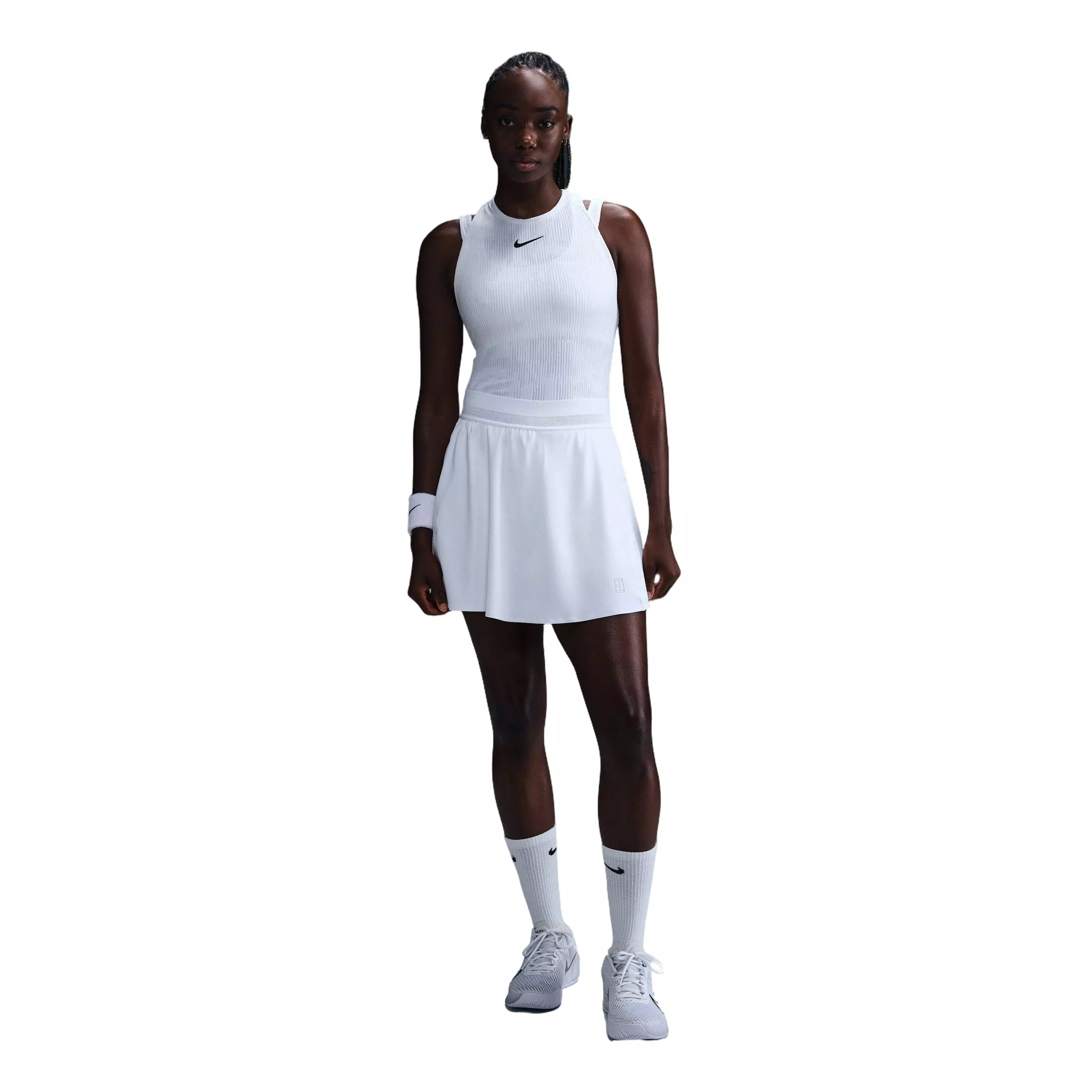 Nike Women's Court Dri-Fit Advantage Ace Skirt-White - WHITE