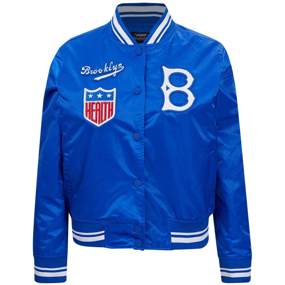Pro Standard Women's MLB Brooklyn Dodgers Retro Classic Rib Satin Jacket - BLUE Thumbnail View 1