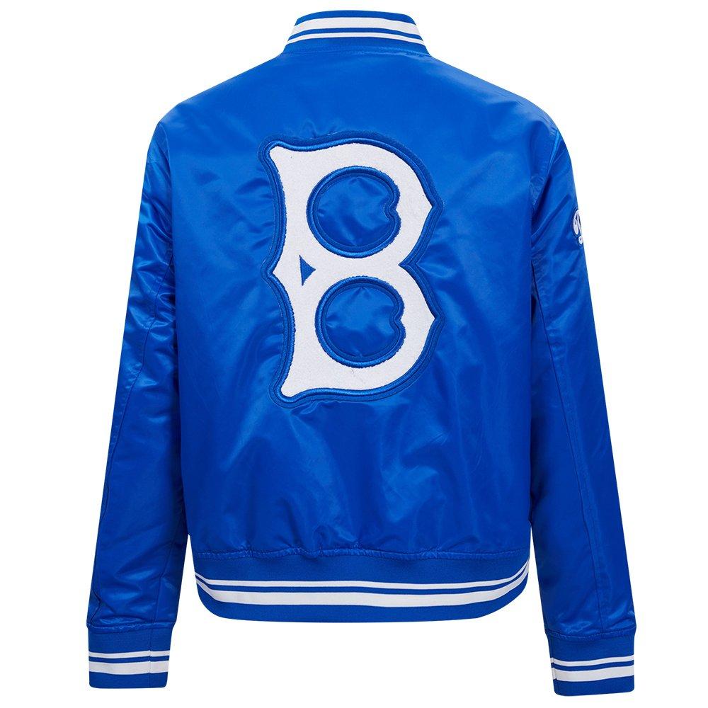 Pro Standard Women's MLB Brooklyn Dodgers Retro Classic Rib Satin Jacket - BLUE Thumbnail View 2