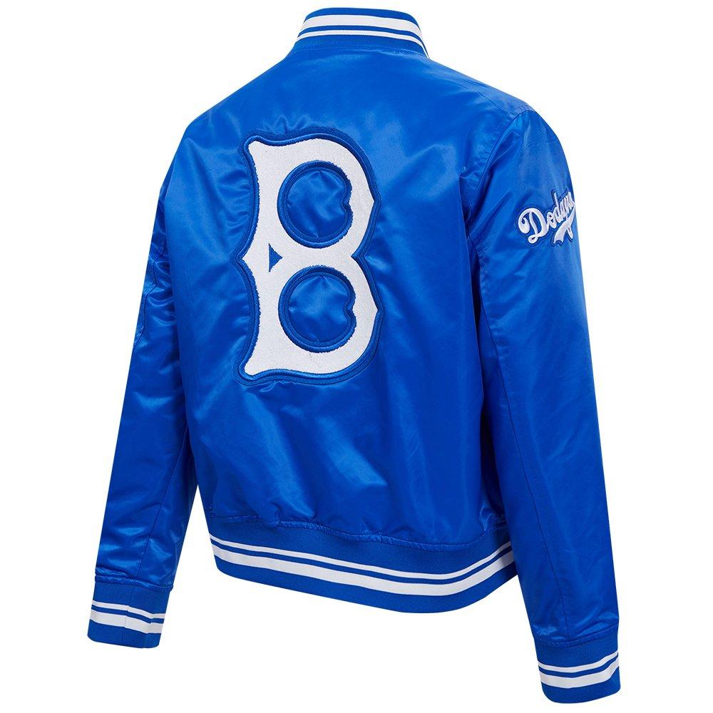Pro Standard Women's MLB Brooklyn Dodgers Retro Classic Rib Satin Jacket - BLUE Thumbnail View 4