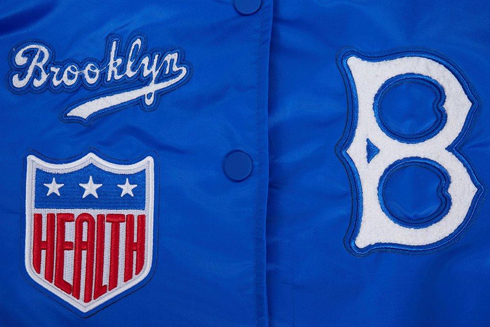 Pro Standard Women's MLB Brooklyn Dodgers Retro Classic Rib Satin Jacket - BLUE Thumbnail View 5