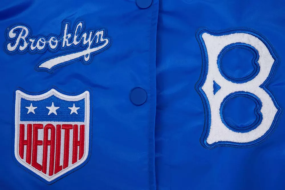 Pro Standard Women's MLB Brooklyn Dodgers Retro Classic Rib Satin Jacket - BLUE