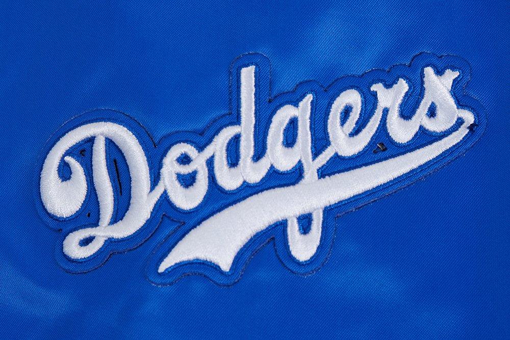 Pro Standard Women's MLB Brooklyn Dodgers Retro Classic Rib Satin Jacket - BLUE Thumbnail View 7