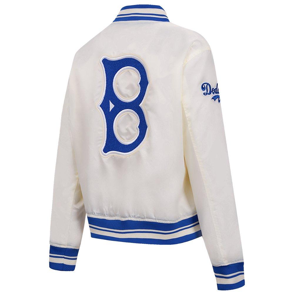 bones Hideandseek スタジャン L ブルー/ホワイト Pro Standard Women's MLB Brooklyn Dodgers Retro Classic Rib Satin