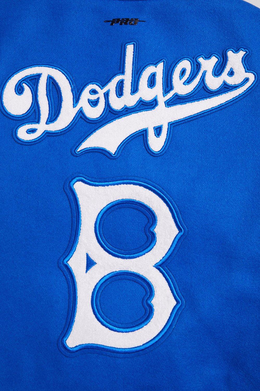 Pro Standard Women's MLB Brooklyn Dodgers Retro Classic Rib Wool Varsity Jacket - BLUE/WHITE Thumbnail View 6