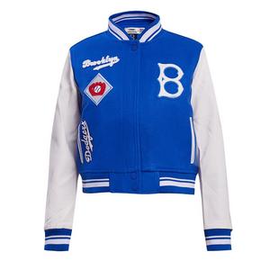 Pro Standard Women's MLB Brooklyn Dodgers Retro Classic Rib Wool Varsity Jacket