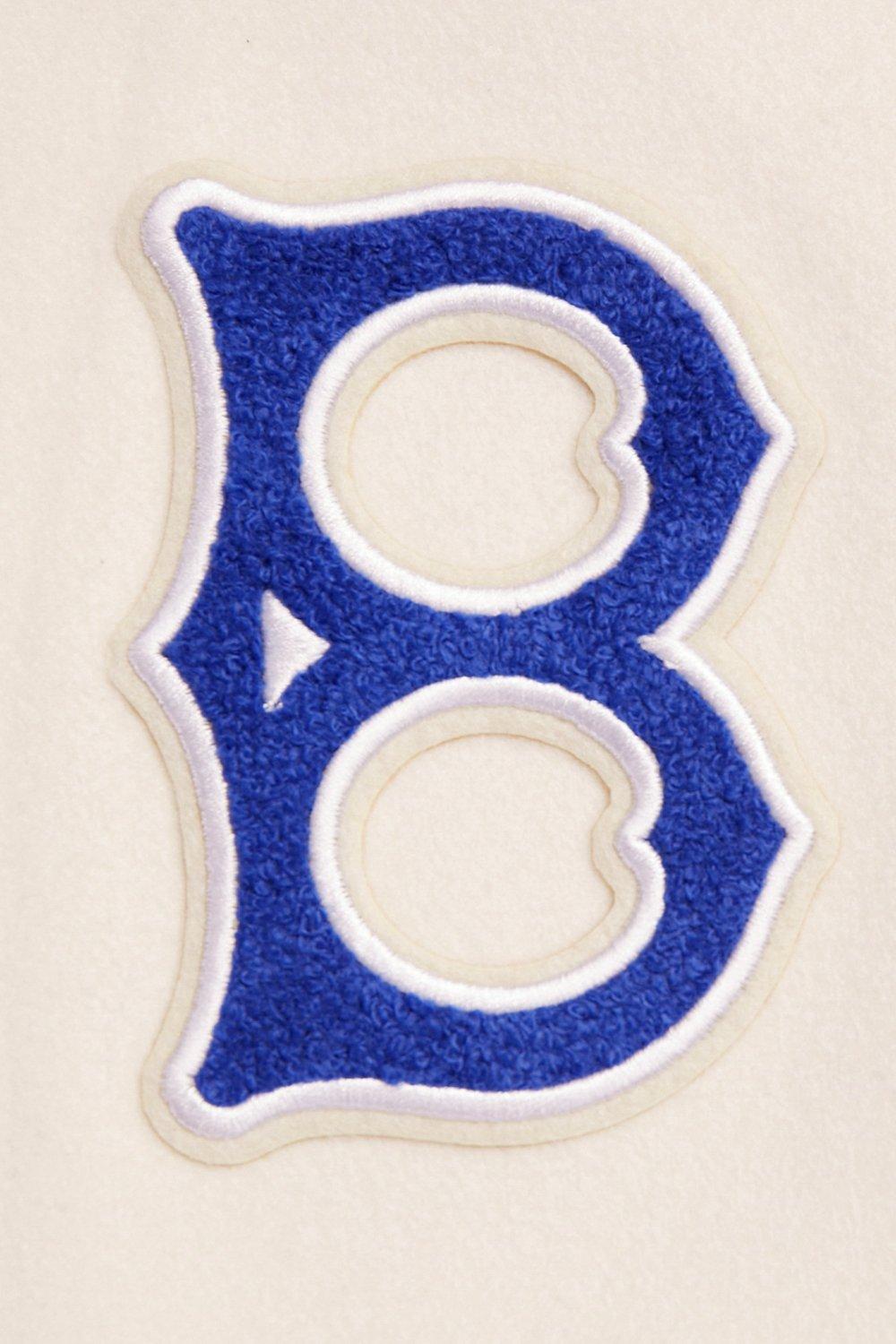 Pro Standard Women's MLB Brooklyn Dodgers Retro Classic Rib Wool Varsity Jacket - OFF-WHITE/BLUE Thumbnail View 5