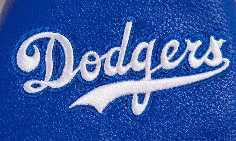 Pro Standard Women's MLB Brooklyn Dodgers Retro Classic Rib Wool Varsity Jacket - OFF-WHITE/BLUE Thumbnail View 7