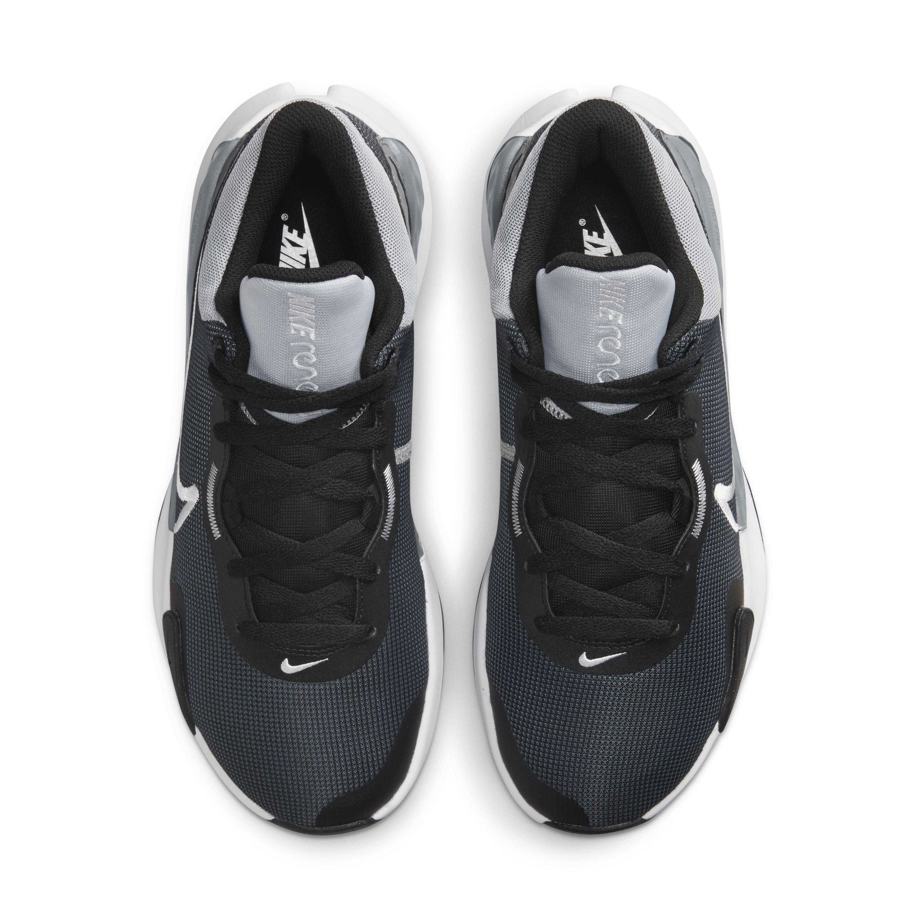 Nike Renew Elevate 3 "Black/White/Wolf Grey/Cool Grey" Men's Basketball Shoe - BLACK/WHITE/GREY/GREY Thumbnail View 4